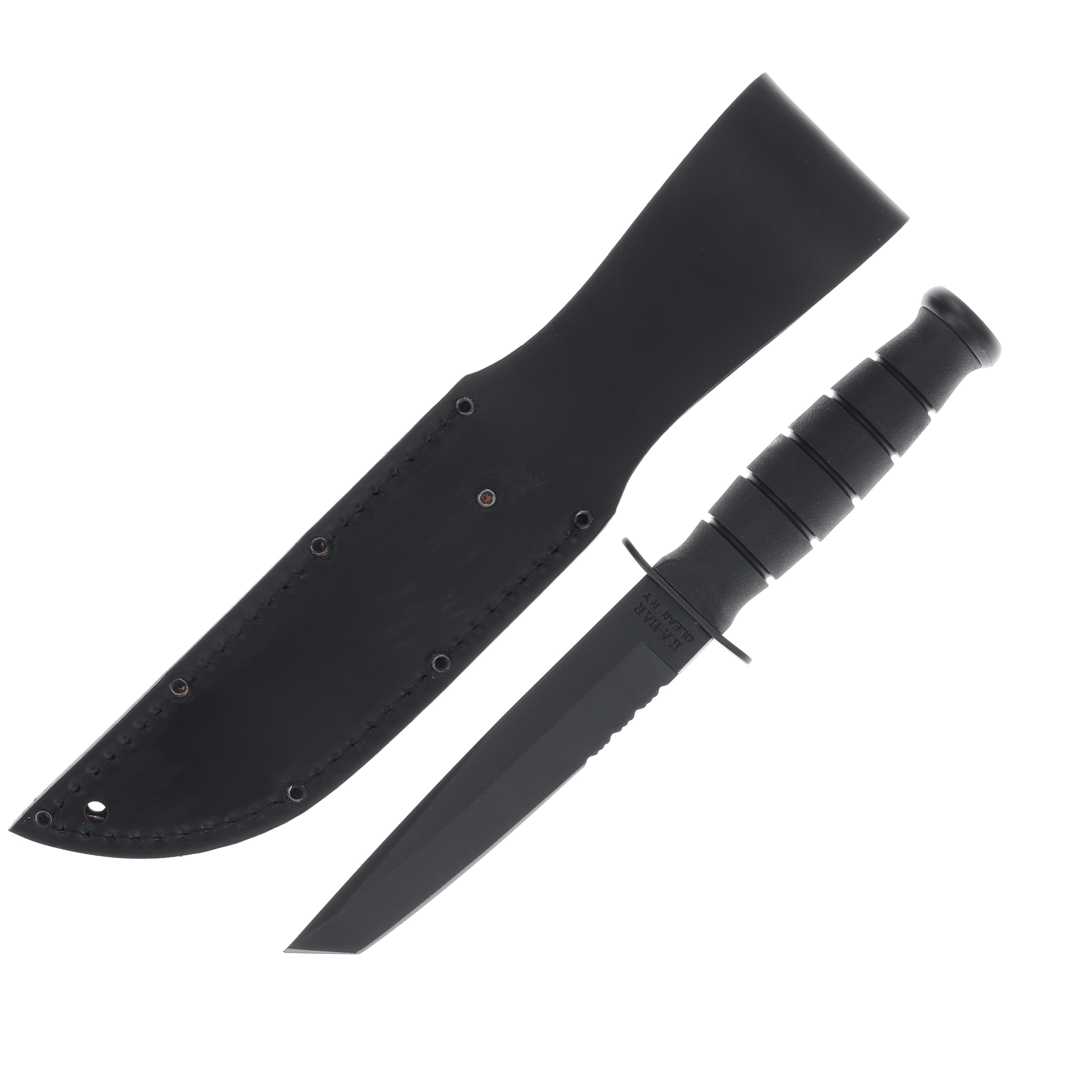 KA-BAR Short 5.25in Tanto Black Serrated Fighting Fixed Blade Knife KA1255 View 2