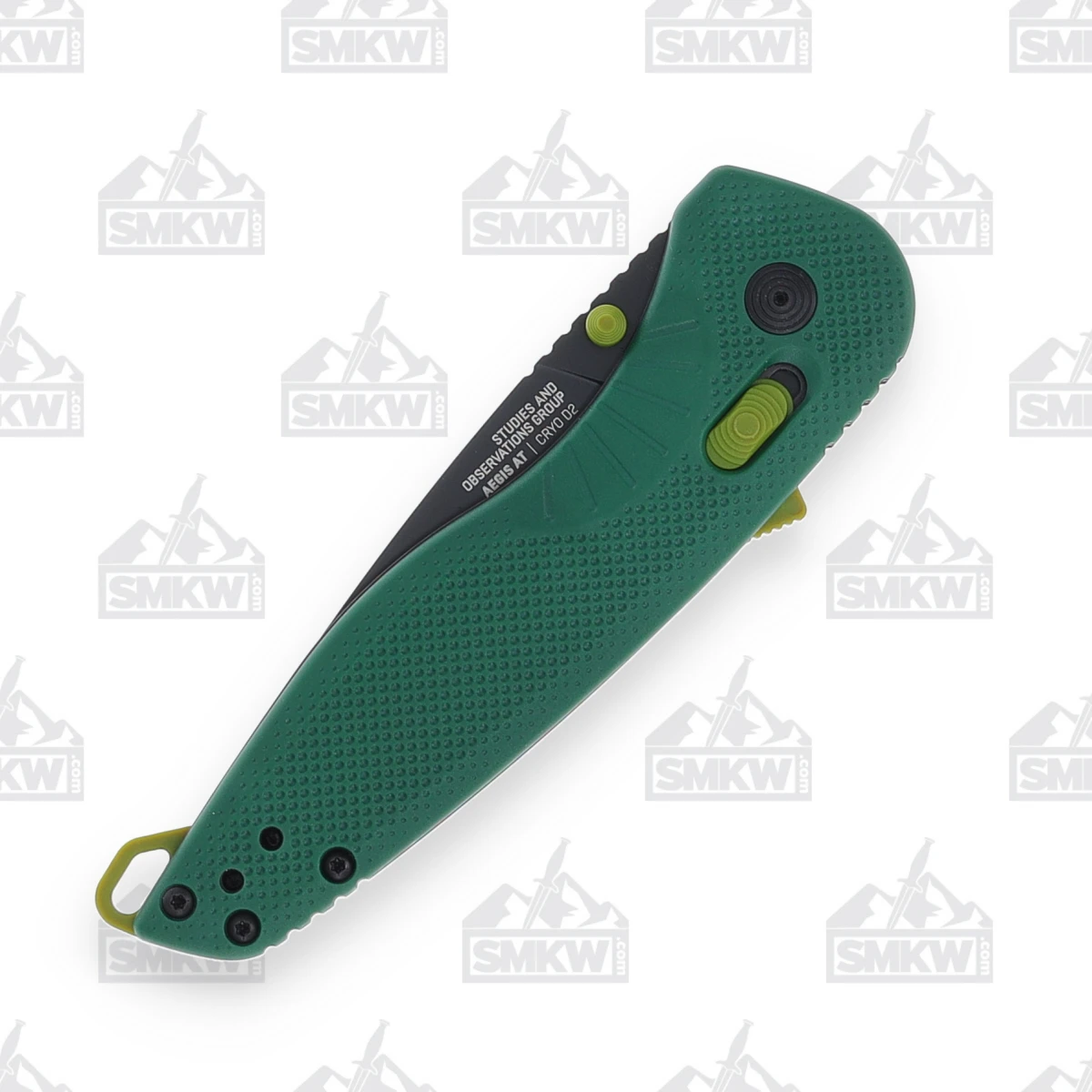 SOG Aegis AT Folding Knife Forest - Moss 3.13 Inch Plain Black Tanto SOG11411341 View 6