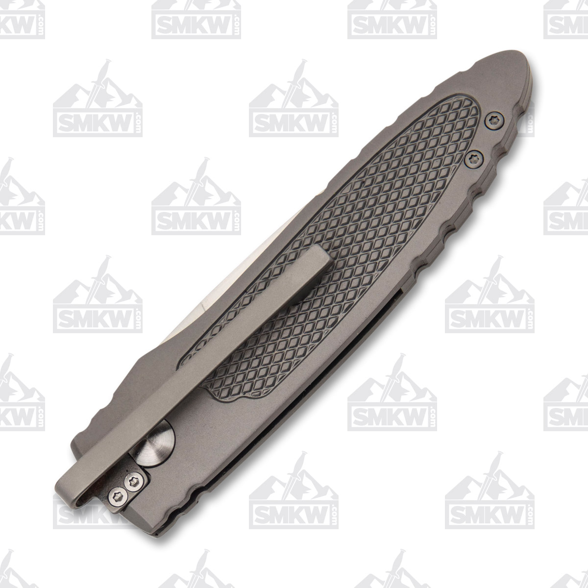 Bear & Son Incognito Auto Knife Gray 2.6in Satin Spear Point Blade AUBRAC800S View 3
