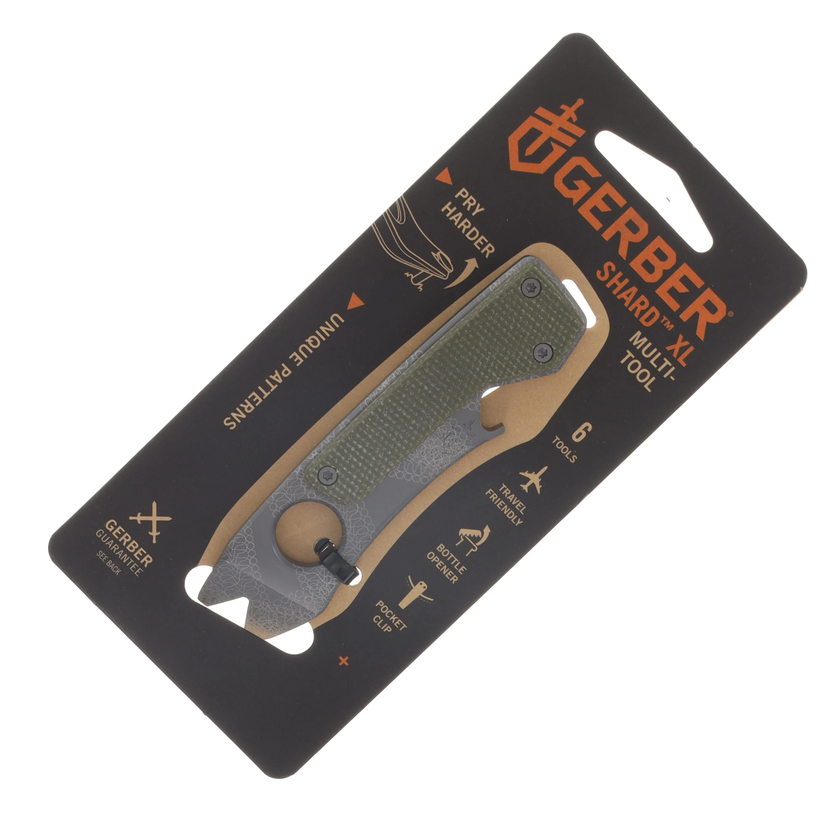 Gerber Chonk Graphite Tire Tread Olive Green Micarta Pocket Pry Tool G4143 View 5
