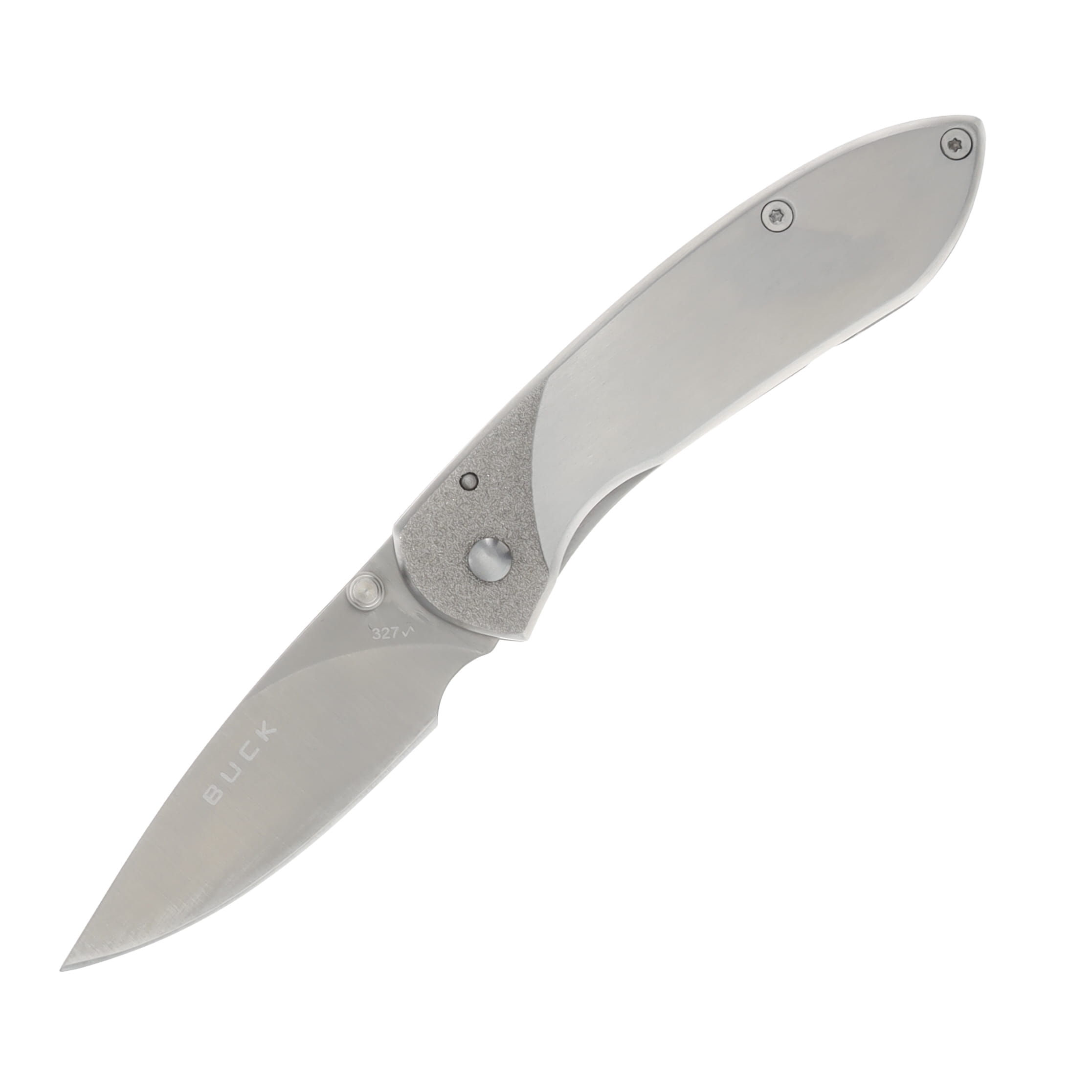 Buck 327 Nobleman Folding Knife 2.62in Satin Plain Drop Point Blade BU5834 View 1