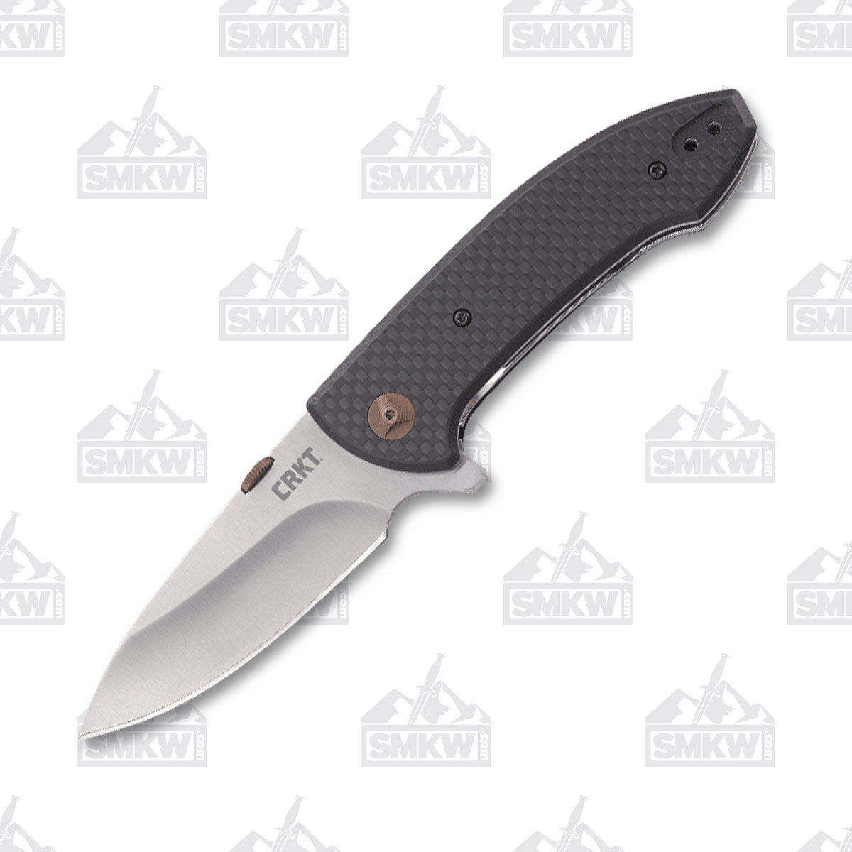 CRKT Avant Linerlock Folding Knife Satin Drop Point/Black Carbon Fiber and G-10 CR4620 View 2