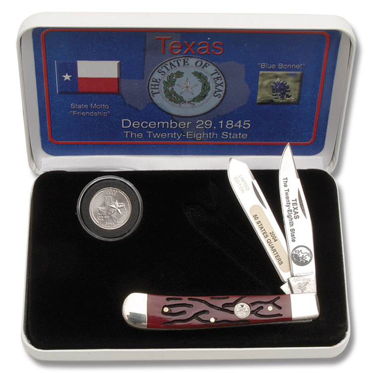 Frost Cutlery Texas State Quarter & Trapper Collector Set FR312TX View 1