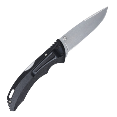 Buck 286 Bantam BHW Folding Knife Black 3.75in Plain Satin Drop Point Blade View 2