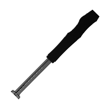 Marfione Custom Halo III OTF Automatic Knife Anodized Black - 2in Mirror Polished Tanto Plain View 7