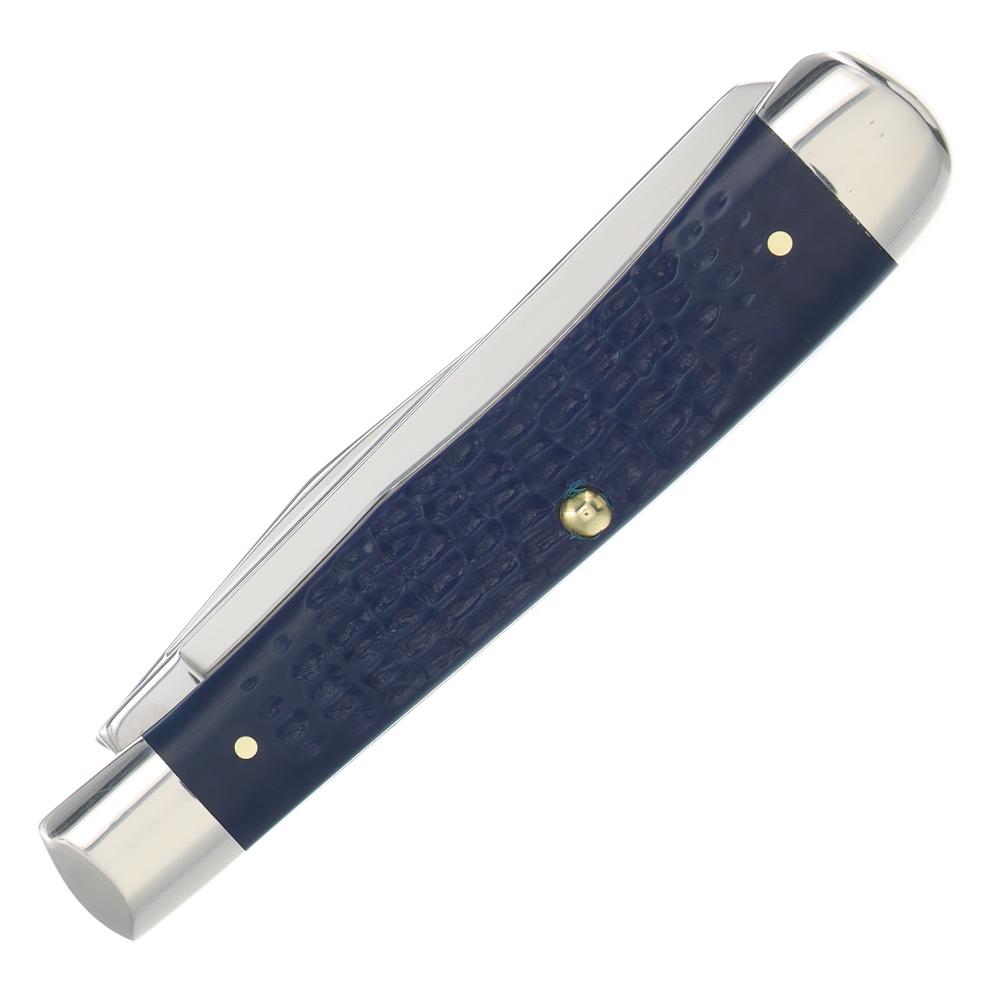 Case XX USMC Blue Jigged Synthetic Trapper Folding Knife CA13195 View 4