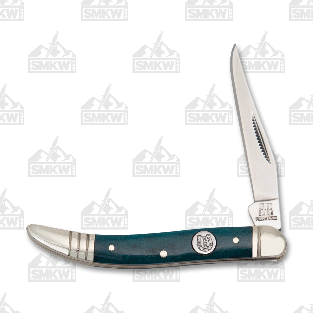 Rough Ryder Turquoise Blue Bone Small Toothpick Folding Knife RR1953 View 1