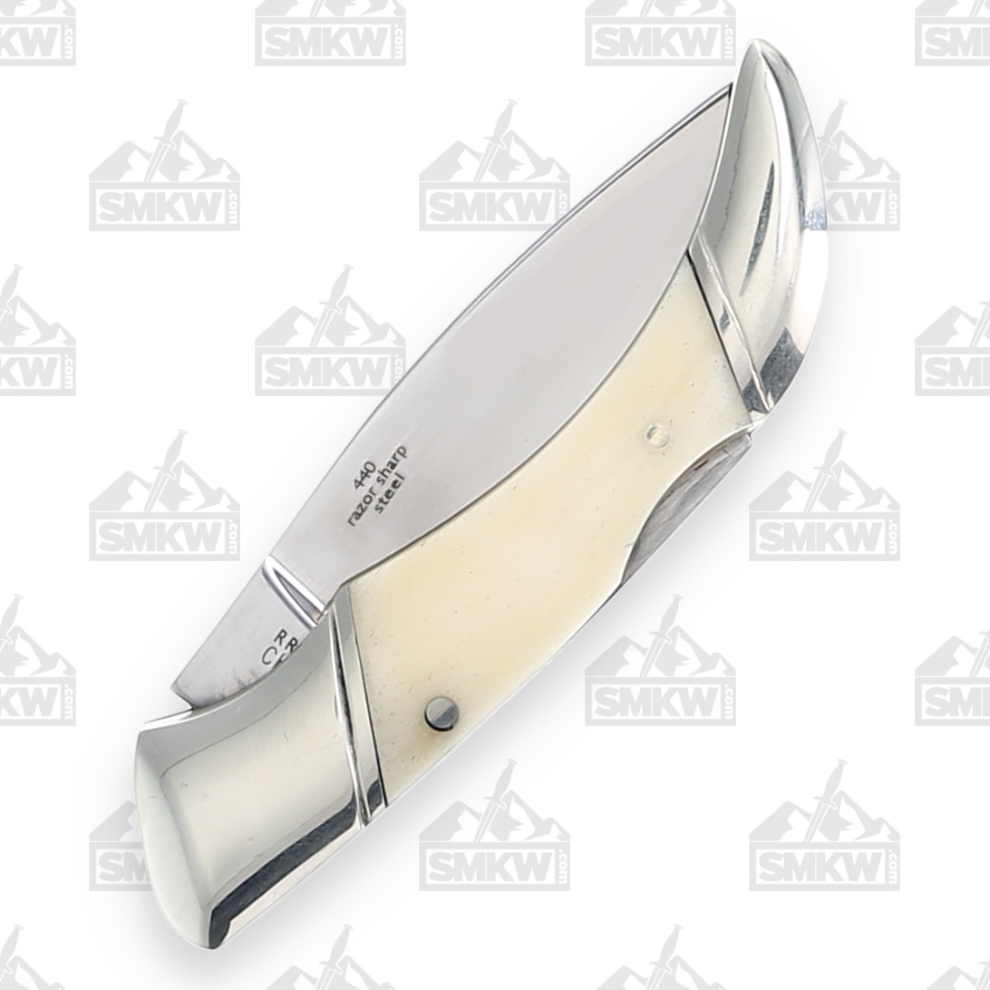 Rough Ryder White Smooth Bone Lockback Folding Knife RR137 View 8