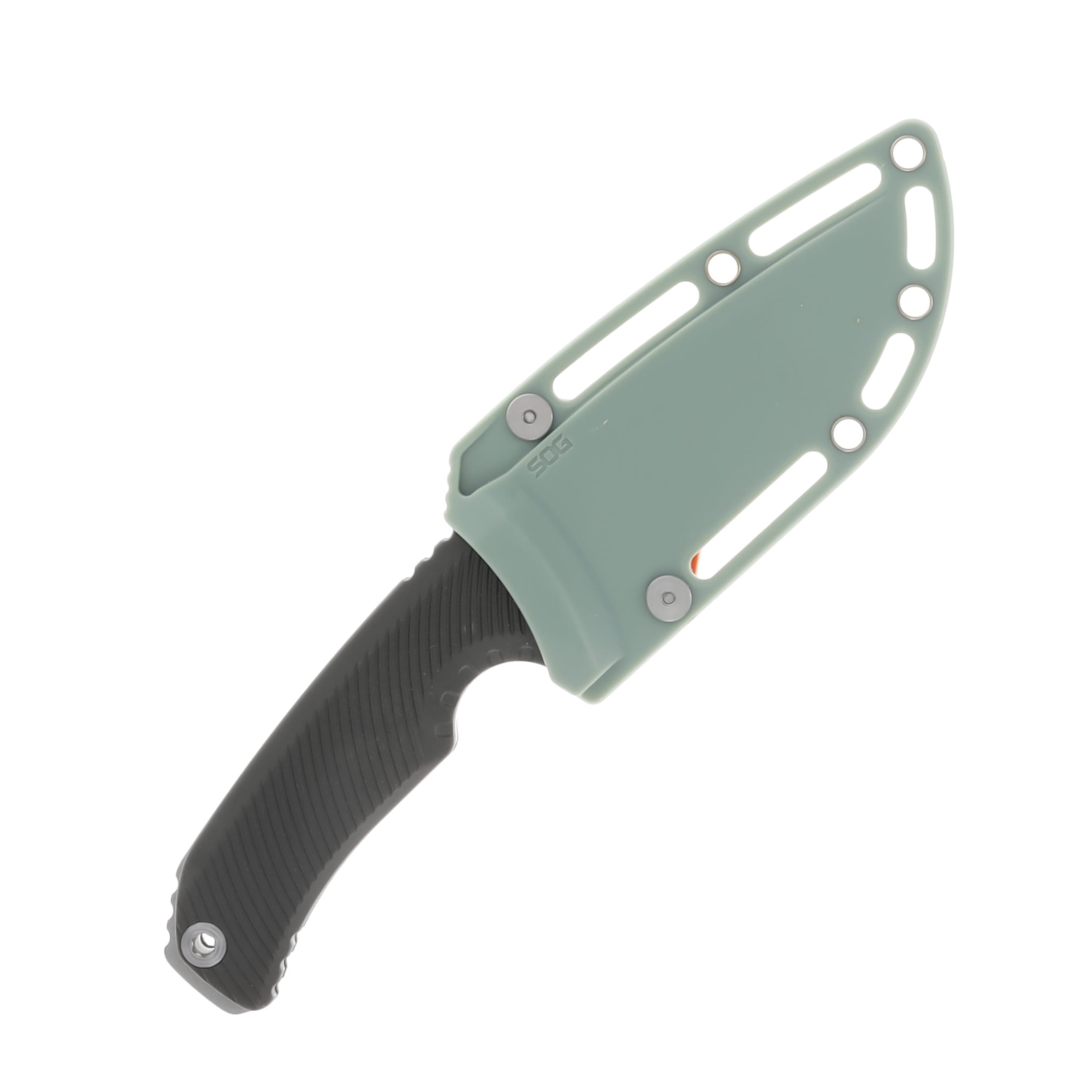 SOG Tellus Fx Fixed Blade Olive Drab 4.2in Clip Point Stonewashed Knife SOG17060141 View 3