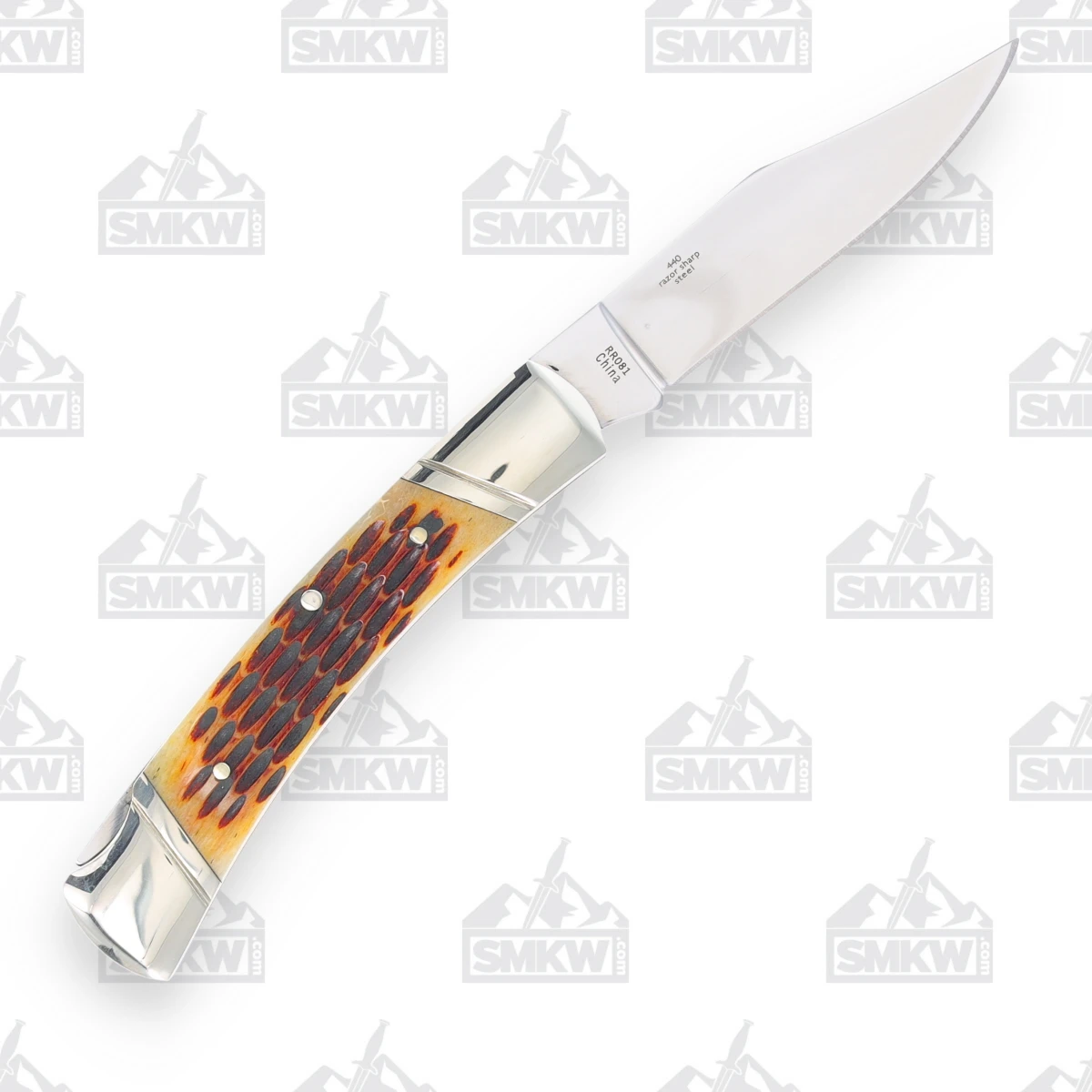 Rough Ryder Lockback Folding Knife Brown Jigged Bone RR081 View 4