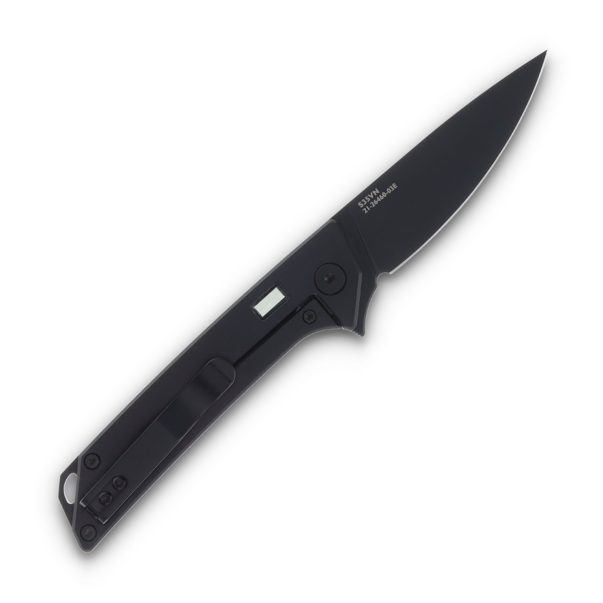 Glow Rhino Reactor Folding Knife Black PVD/Green Tritium KNIFE101TIPV View 2