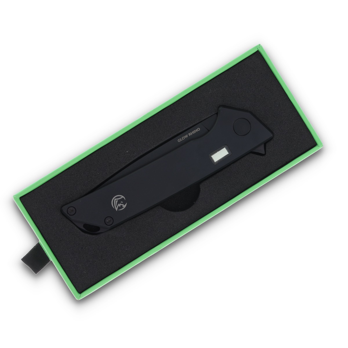Glow Rhino Reactor Folding Knife Black PVD/Green Tritium KNIFE101TIPV View 11