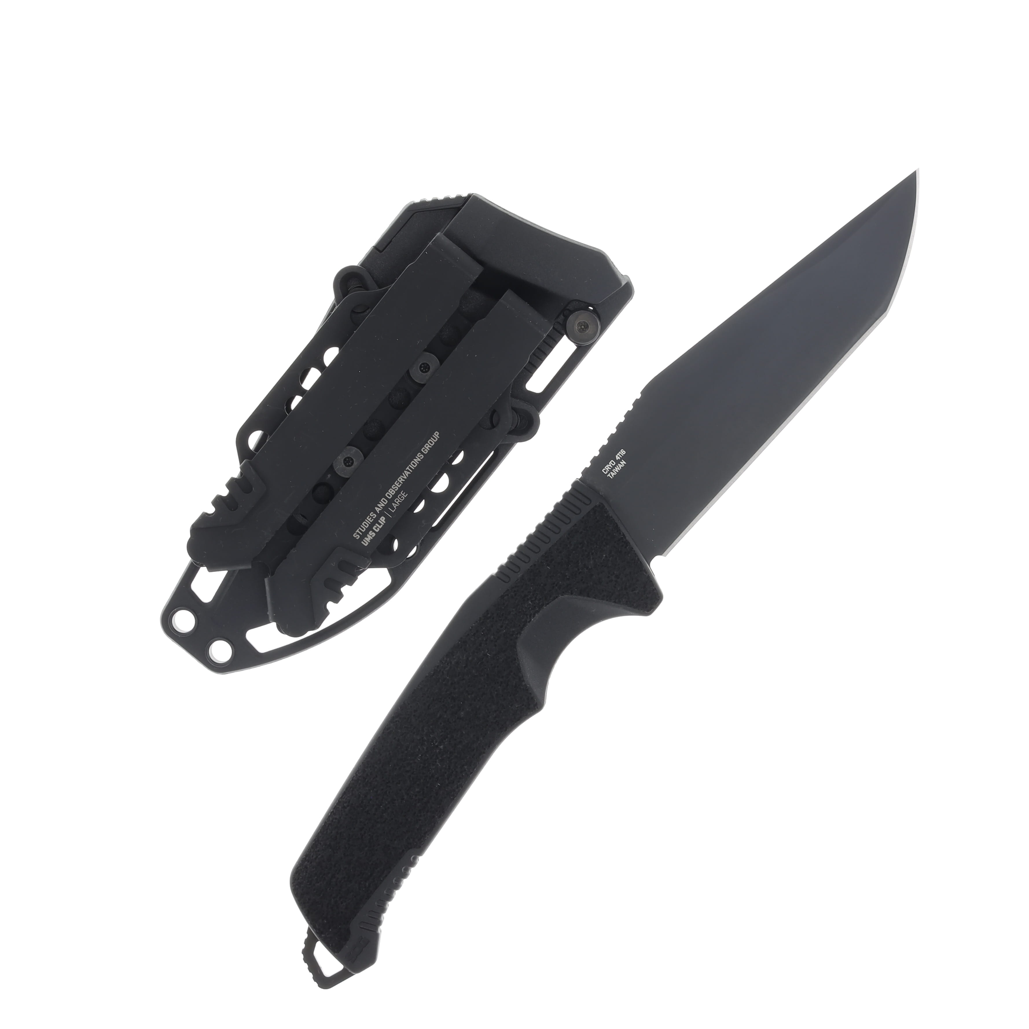 SOG Knives Trident FX Blackout Fixed Blade Knife 4.2in Plain Tanto Blade SOG17120157 View 2