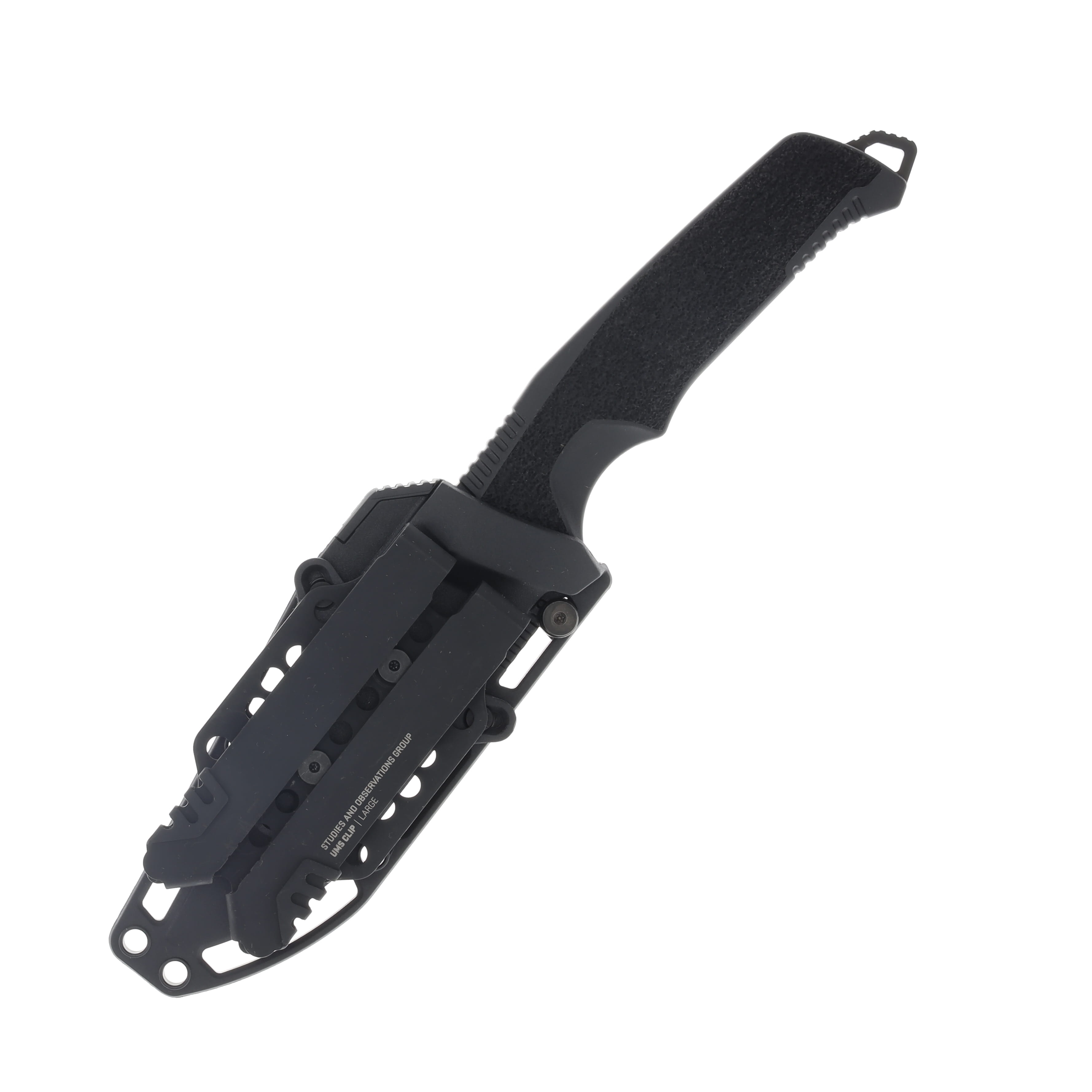 SOG Knives Trident FX Blackout Fixed Blade 4.2in Partially Serrated Tanto SOG17120257 View 3