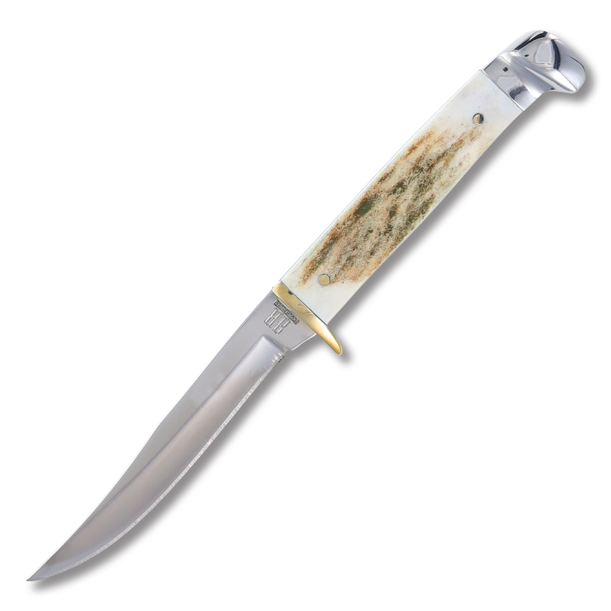 Rough Ryder Small Stag Skinner 3.25 Inch Plain Mirror Polished Skinner RR090 View 1
