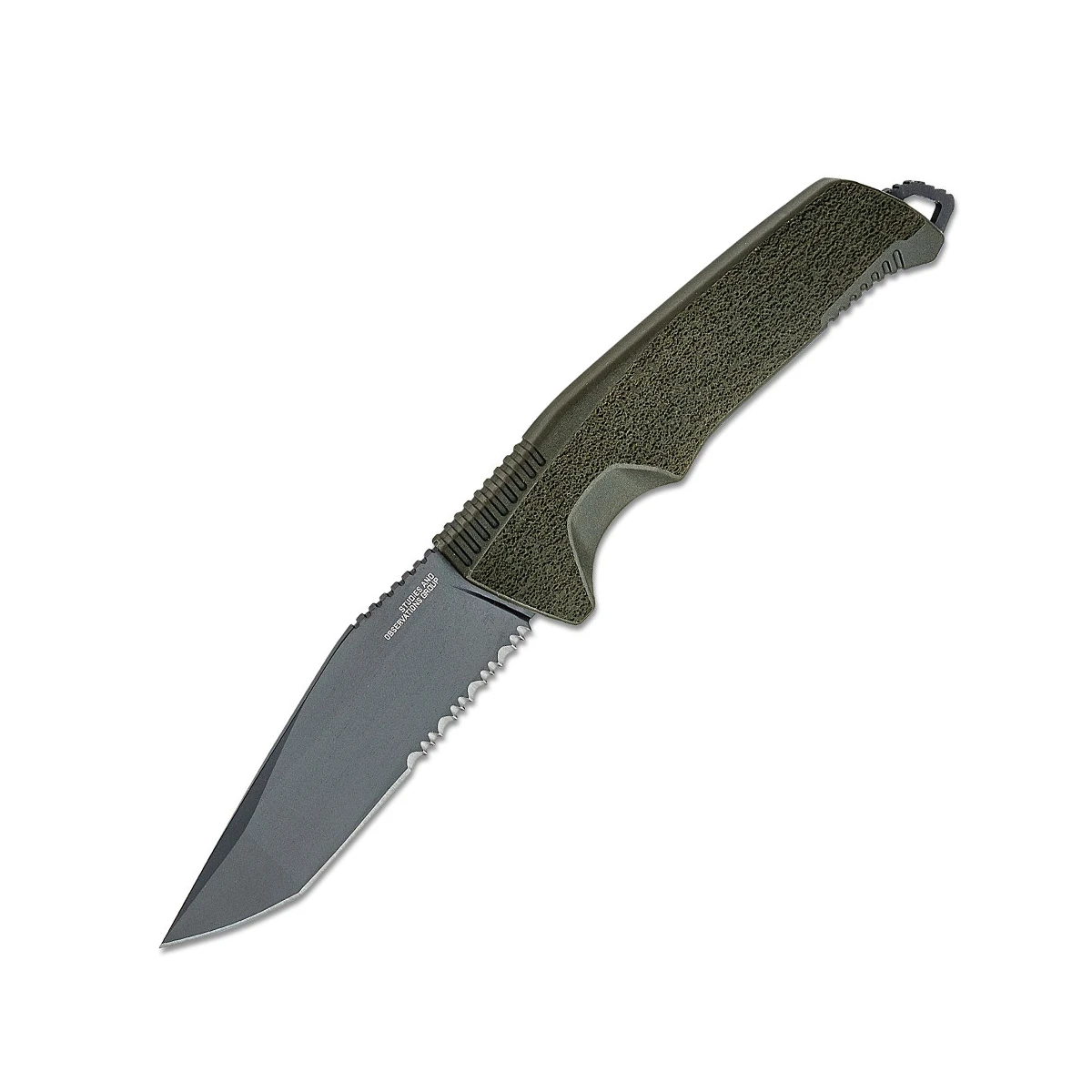 SOG Trident FX Olive Drab 4.2 Inch Partially serrated TiNi Tanto SOG17120457 View 3