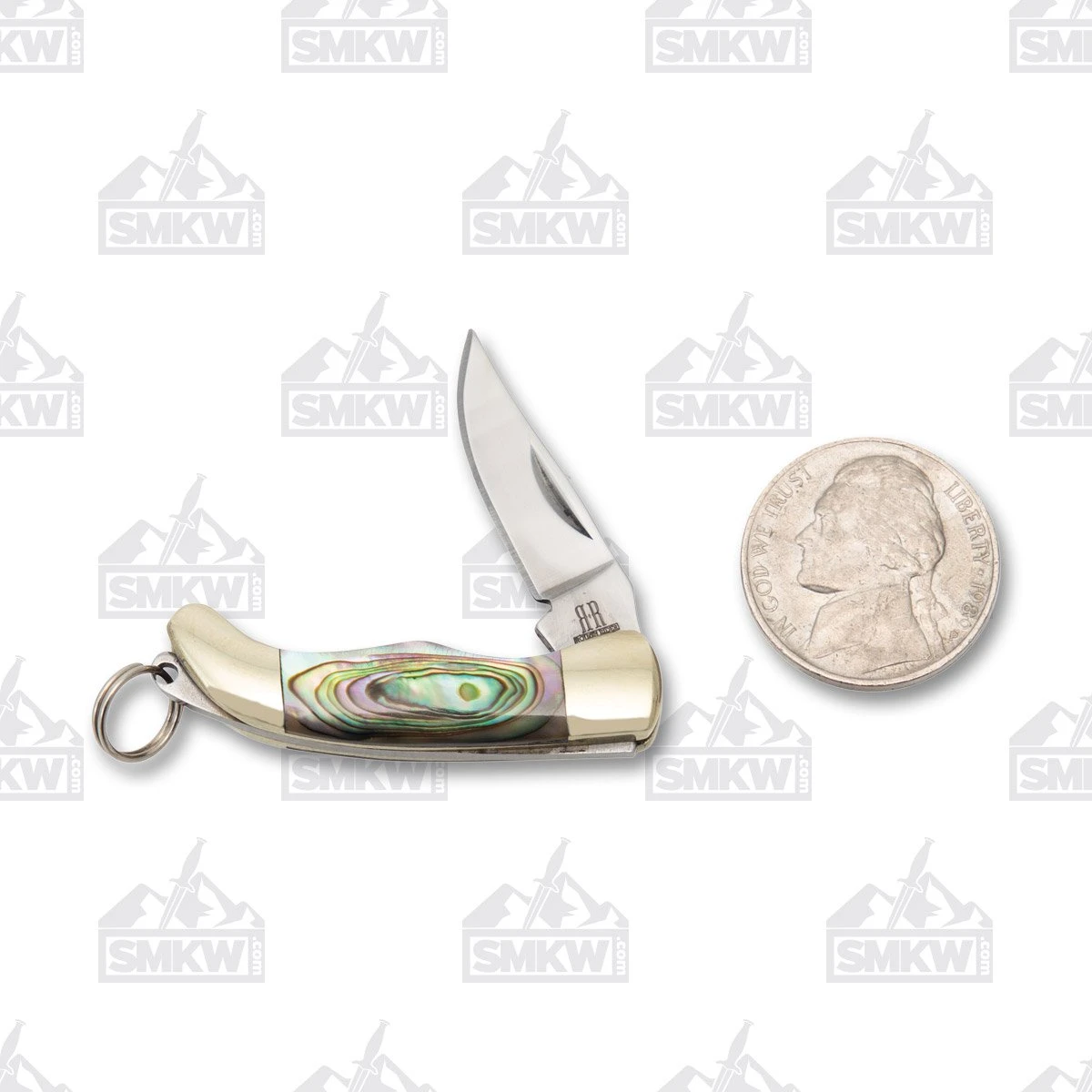 Rough Ryder Tiny Folding Hunter (Mid, Genuine Abalone) RR175 View 1