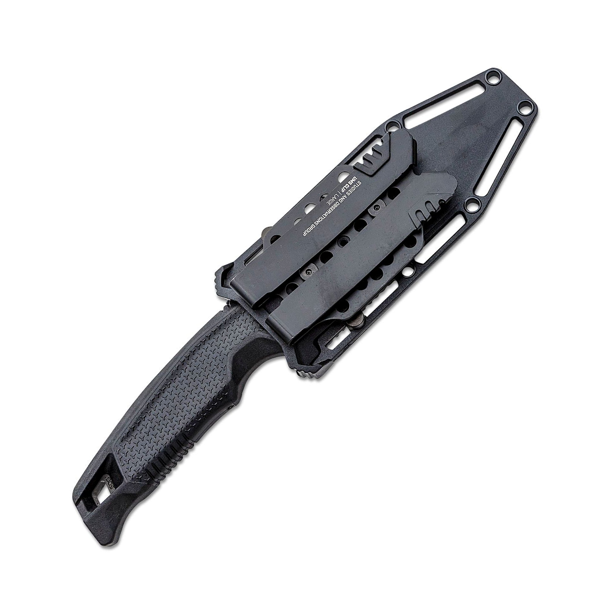SOG Recondo FX Fixed Blade Black 4.61in Plain Clip Point Knife SOG17220157 View 5