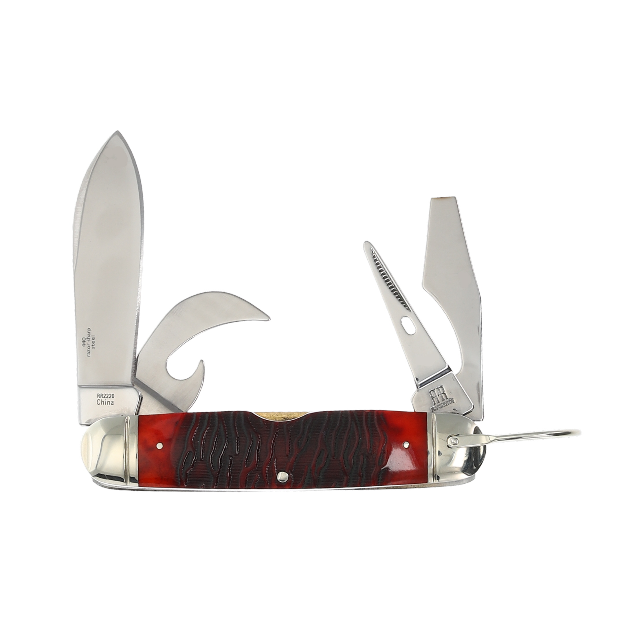 Rough Ryder Tiger Stripe Scout Knife RR2220 View 2