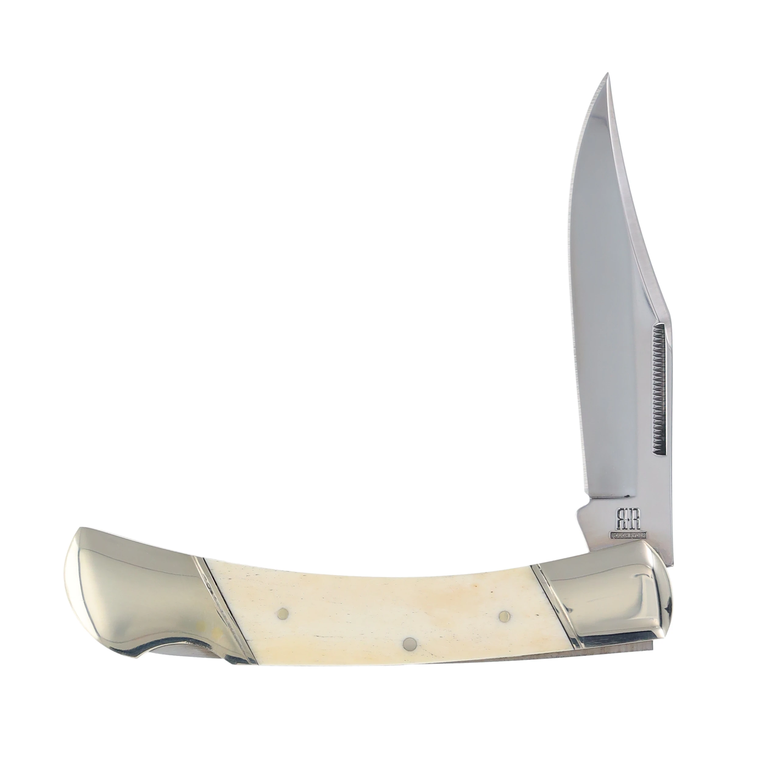Rough Ryder Large Lockback Folding Knife White Smooth Bone RR067 View 3