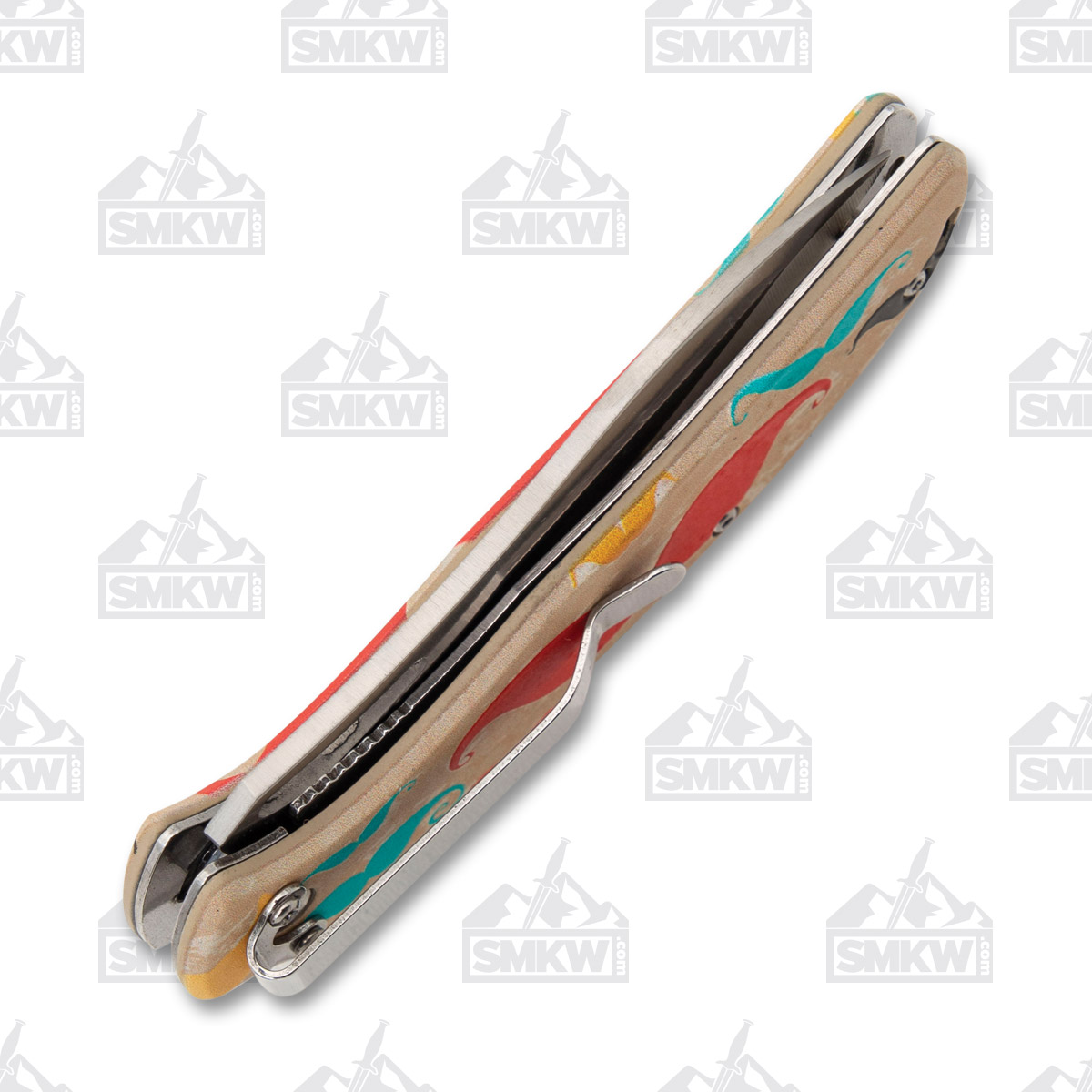 Novelty Knife Co. Mustache Folding Knife 3.5in Spear Point Blade NV328 View 6