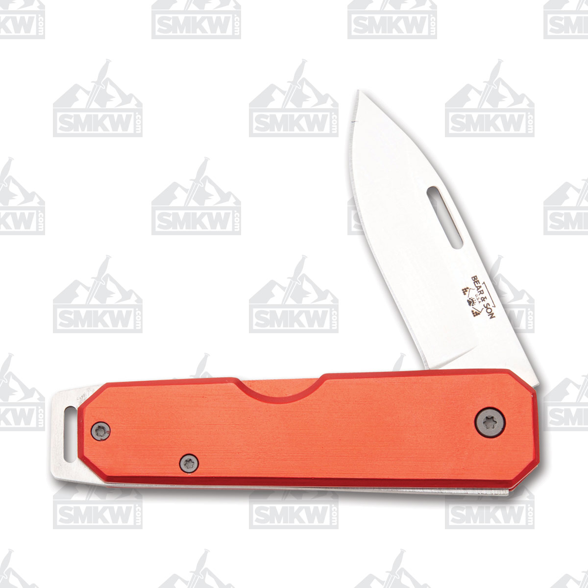 Bear & Son 110 Folding Knife Red 2.37 Inch Plain Satin Drop Point BR110RD View 3