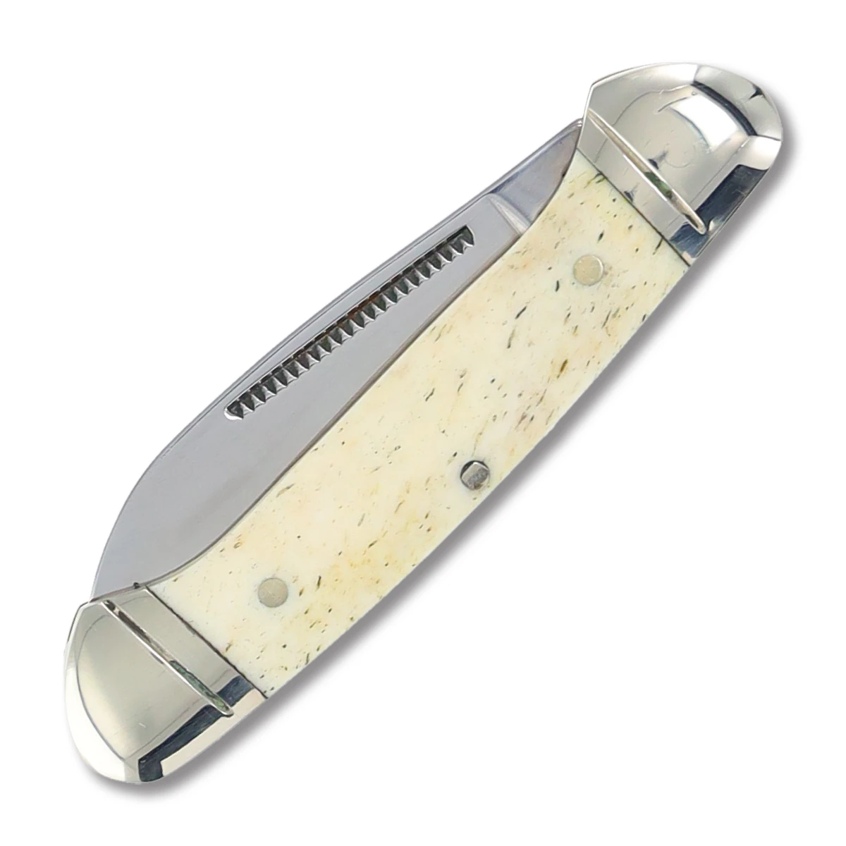 Rough Ryder White Smooth Bone Mini Canoe Folding Knife RR055 View 3