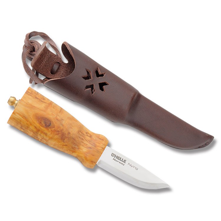 Helle Nying Curly Birch Fixed Knife HF55 View 1
