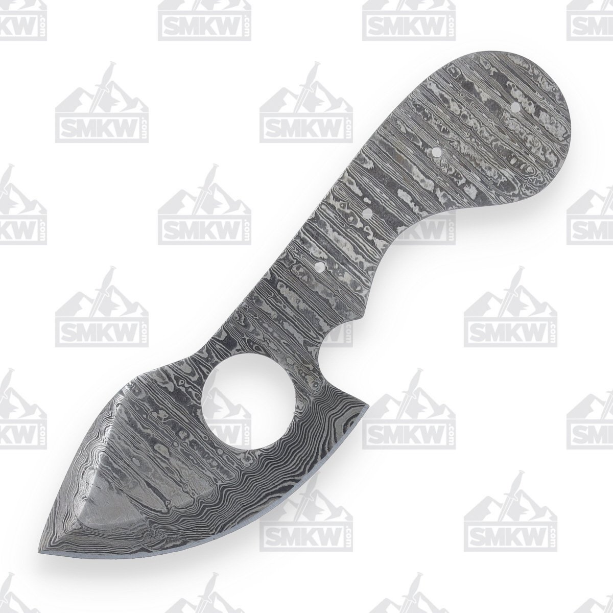 Damascus Mini Wide Belly Skinner Blade Blank BL156D View 1