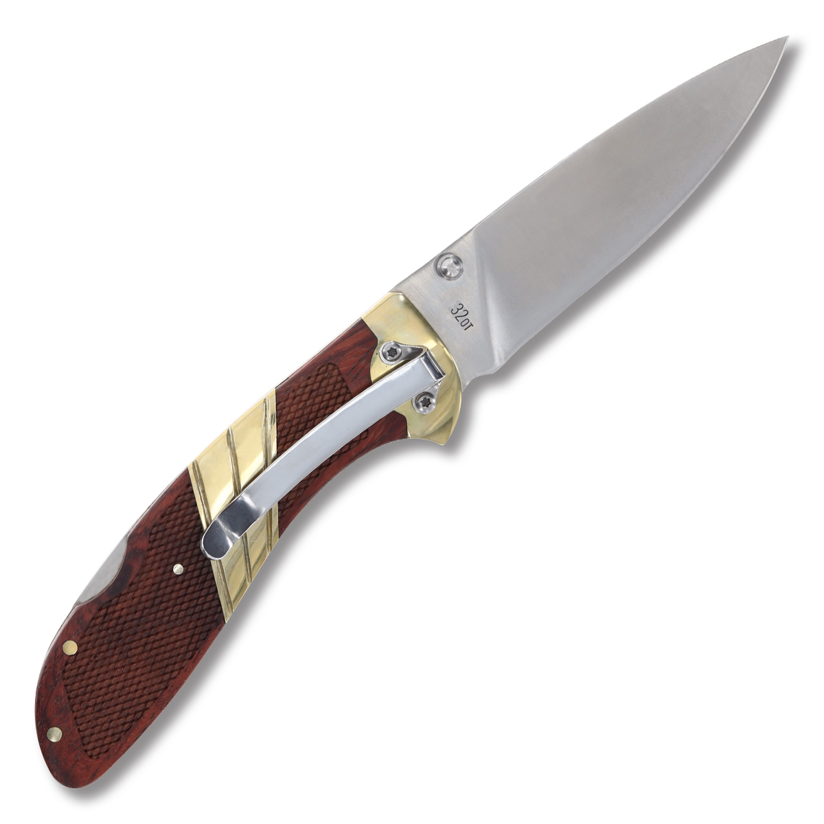 Old Timer Textured Wood Large Lockback SCT32 View 2