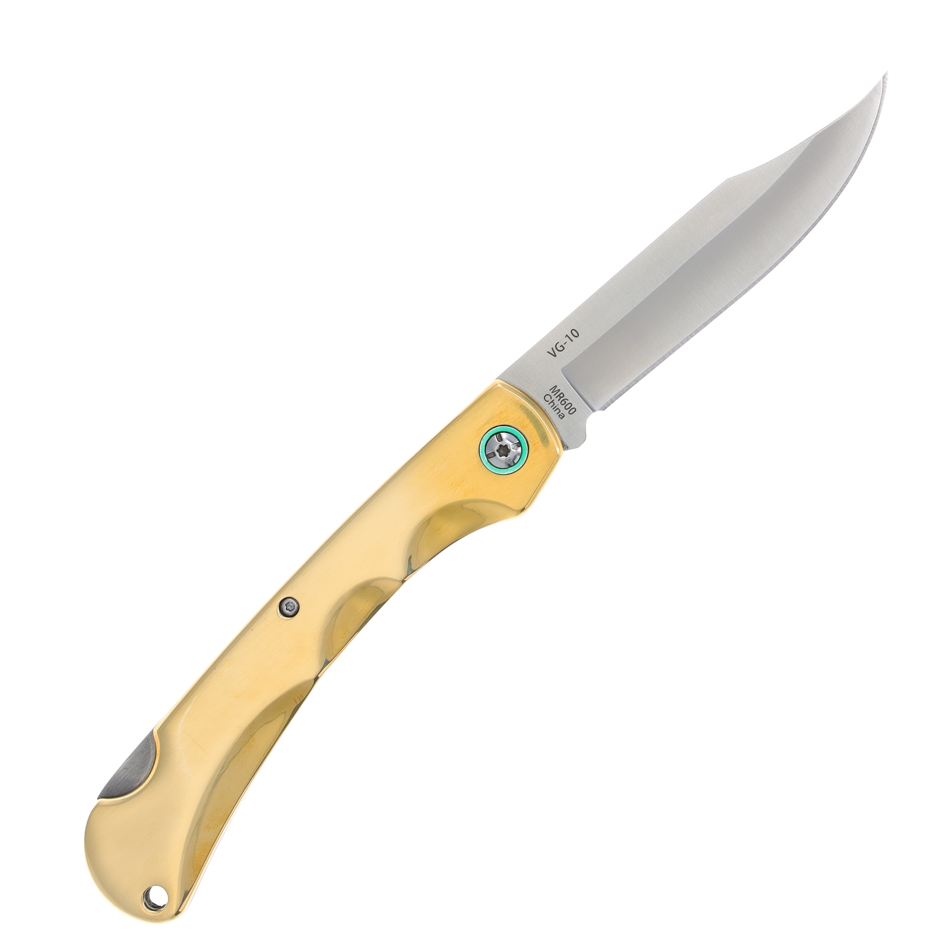 Marbles MR600 VG10 Lockback Folding Knife Brass MR600 View 2