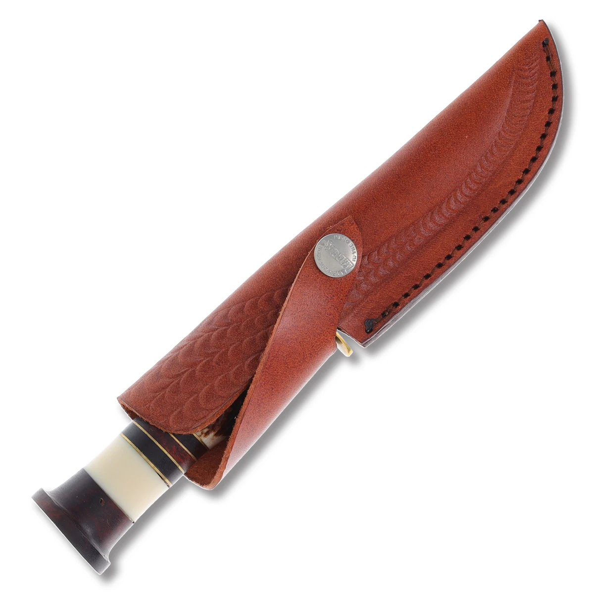 Marbles Damascus Skinner Fixed 4in Upswept Blade Stag MR611 View 6