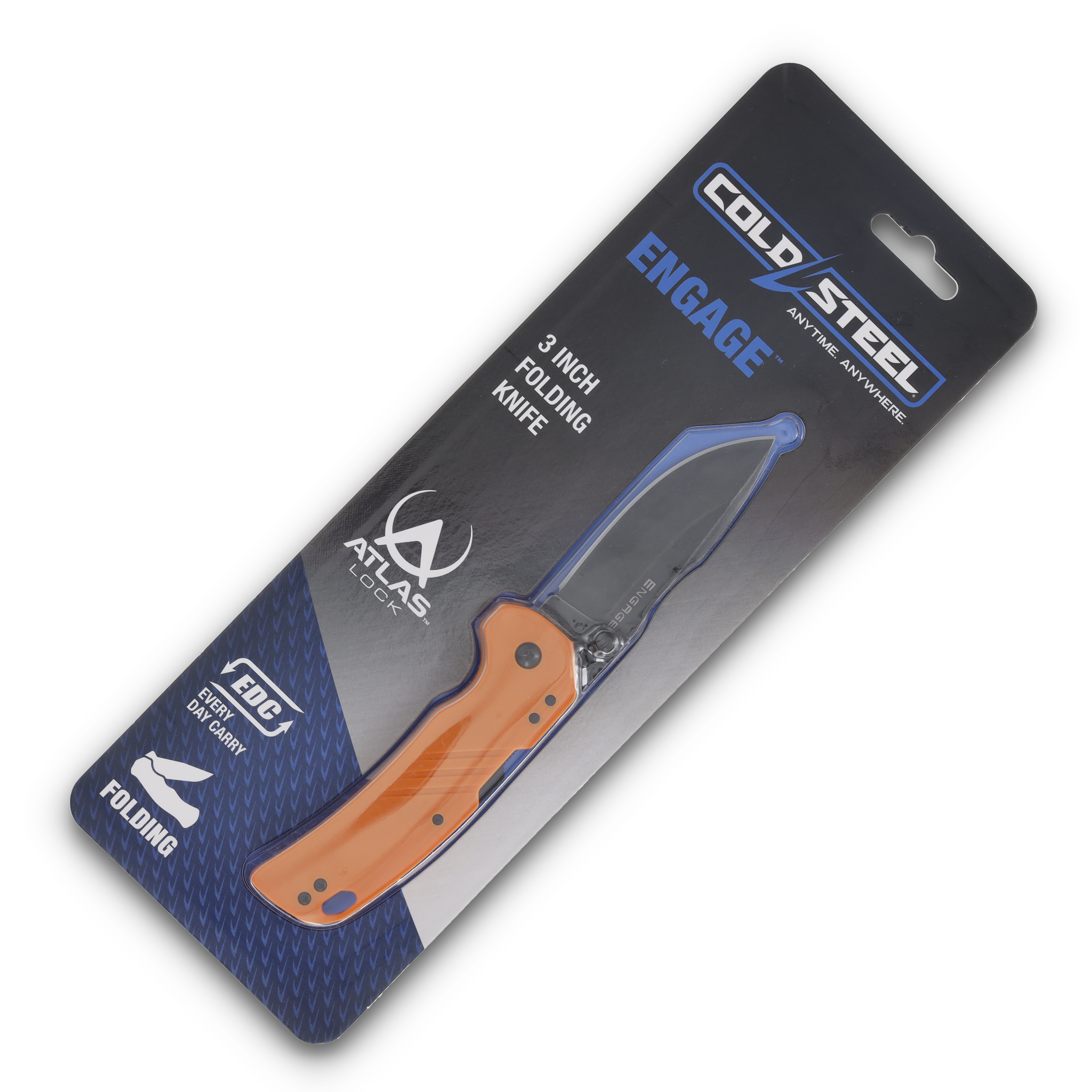 Cold Steel Drifter Blaze Orange Folding Knife 3in Clip Point Blade CSFL30DPLDBO View 9