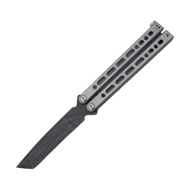 Bear & Son Damascus Tanto Balisong BRB810SSLD View 2
