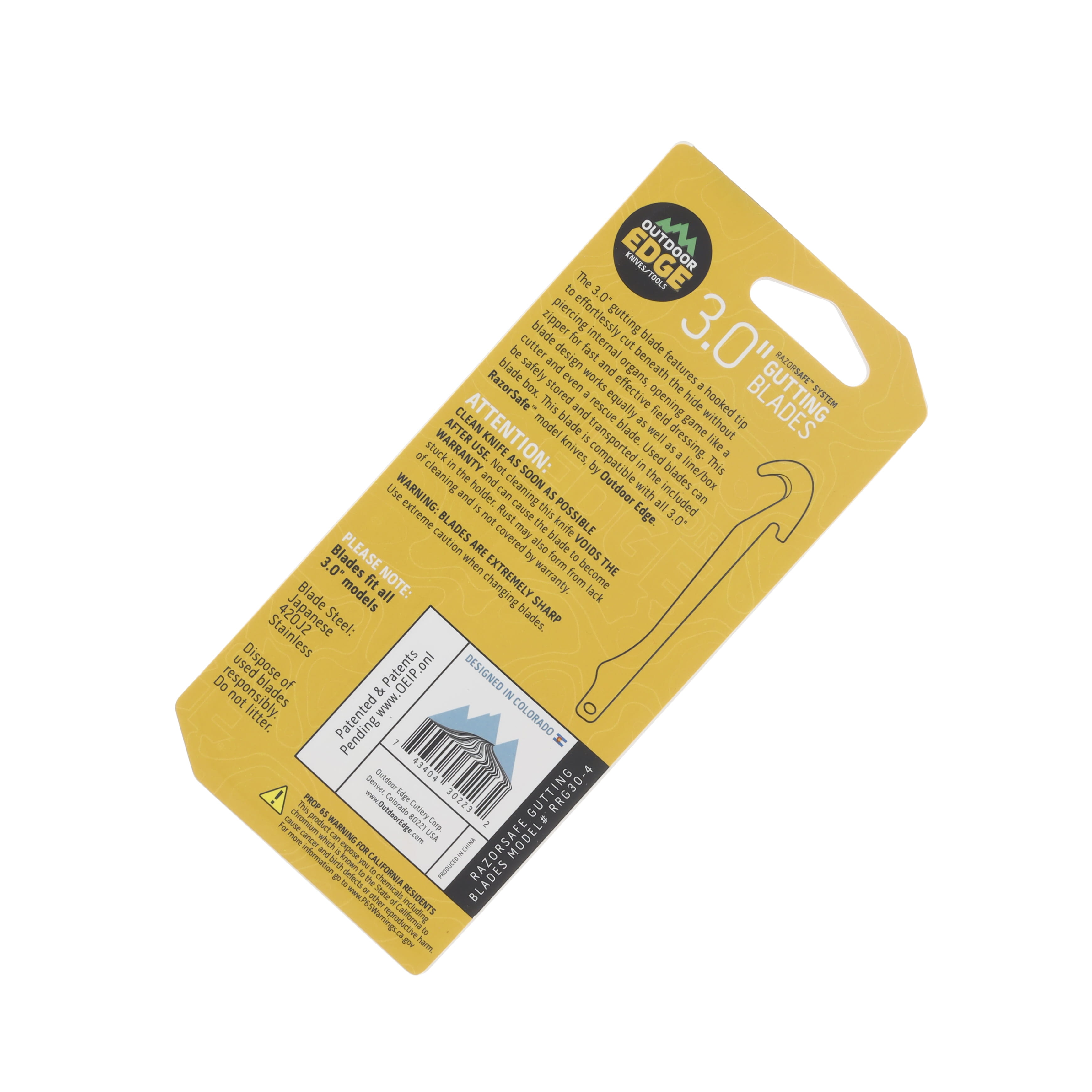 Outdoor Edge 3" Gutting Blade Replacement 4 Pack OERRG304 View 2