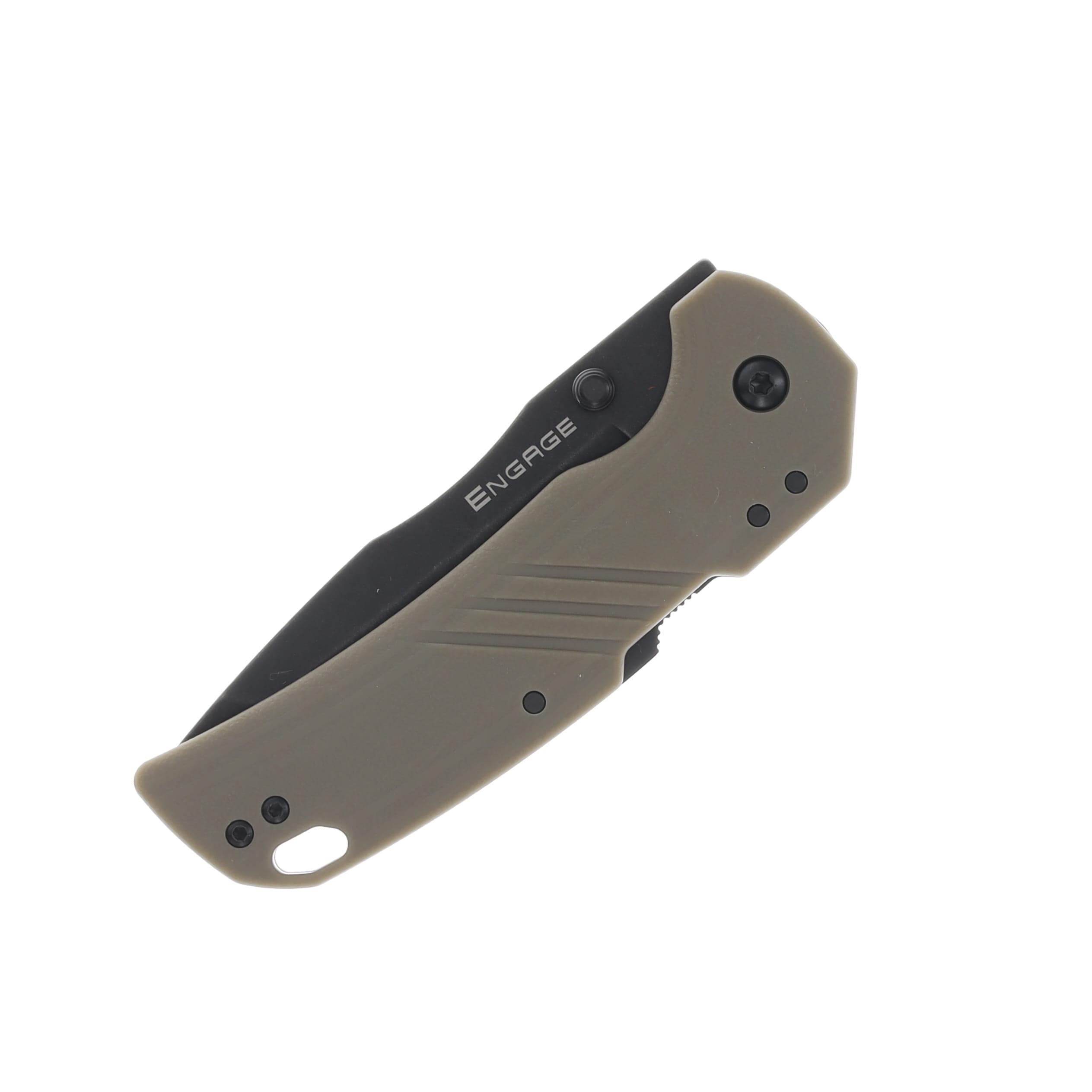 Cold Steel Engage Folding Knife FDE 3.12in Black SW Tanto Blade CSFL30DPLTBF View 2