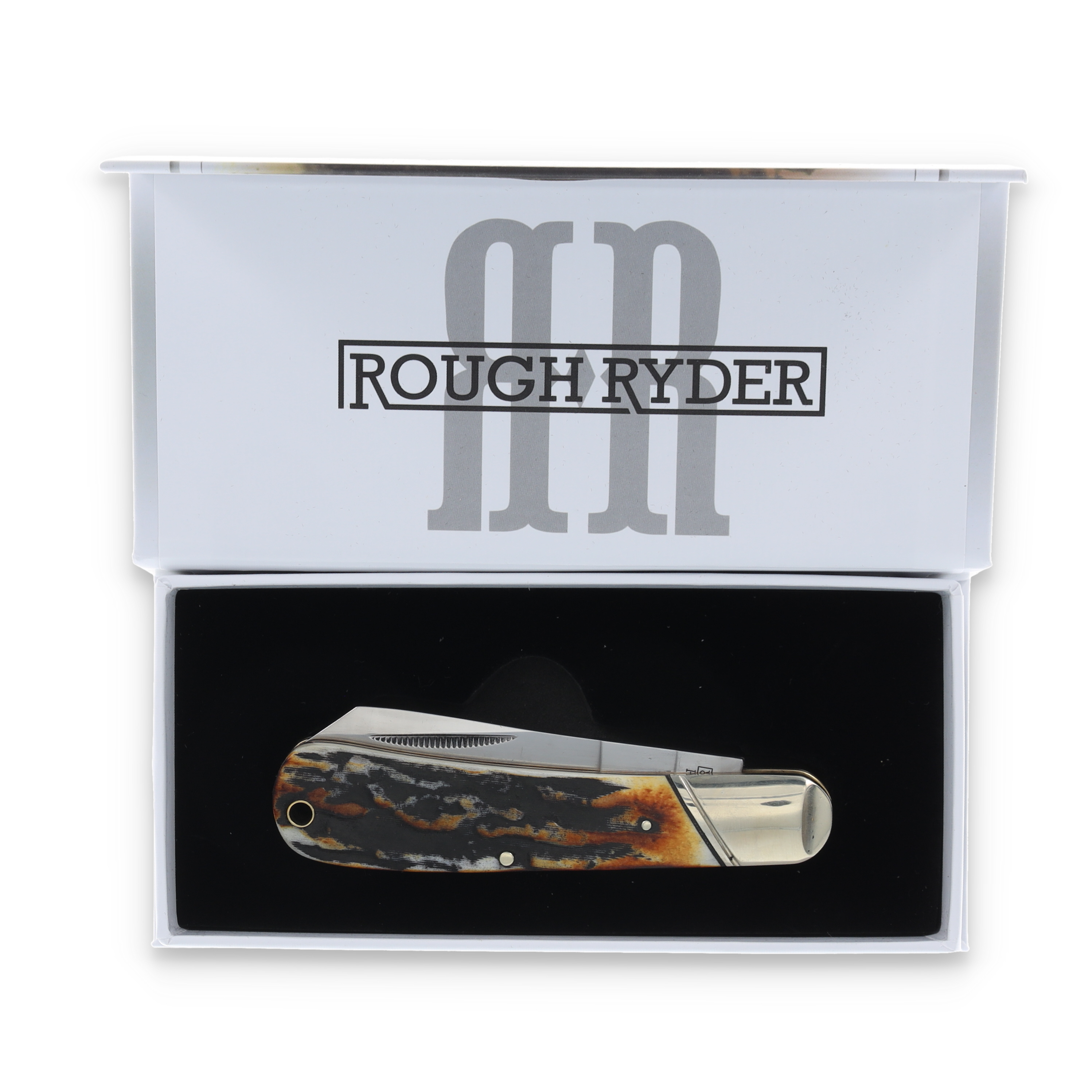 Rough Ryder Classic Cinnamon Bone Stag Cotton Sampler Folding Knife RR2426 View 10