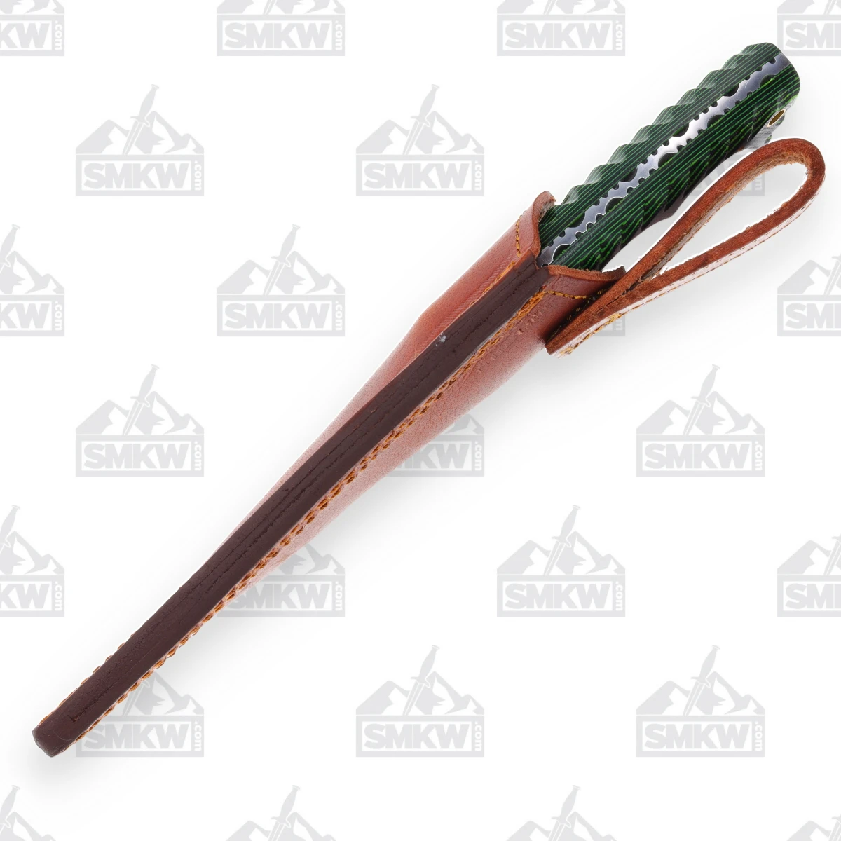 SZCO Supplies Tree Ridge Micarta Hunter Fixed 4.5in Damascus Blade Knife DM1309 View 9