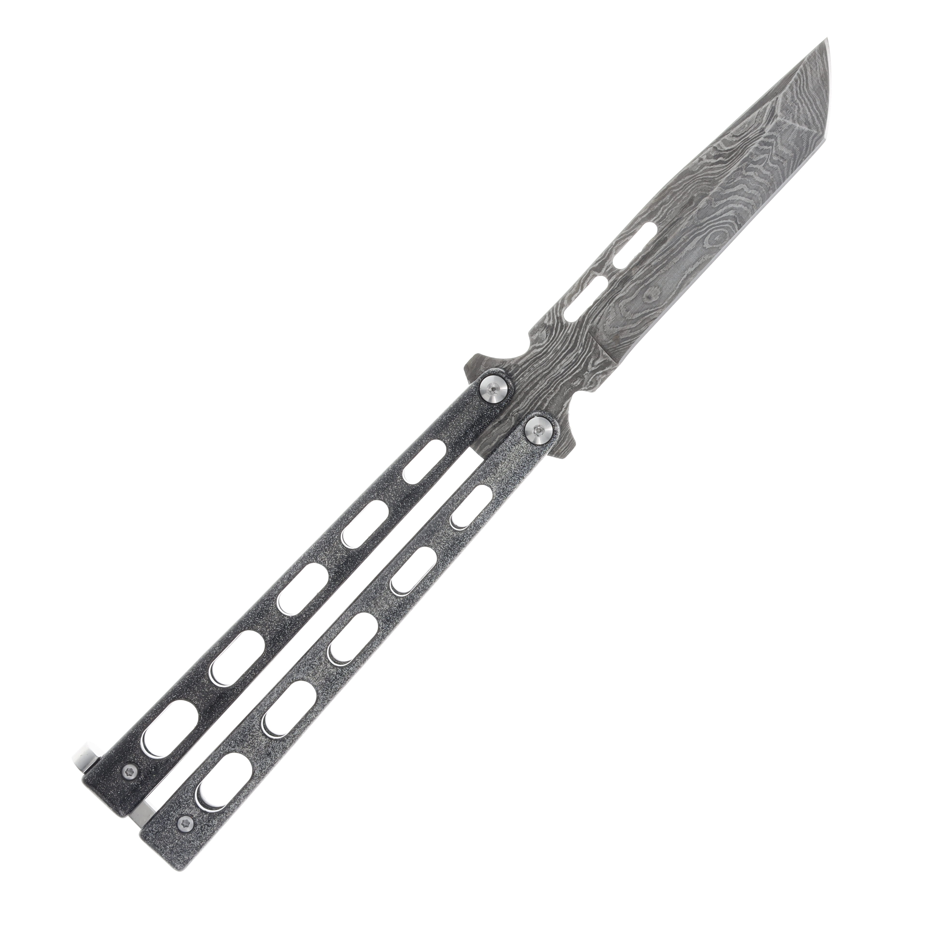 Bear & Son Galaxy Balisong Tanto Damascus BR115TANGXD View 2