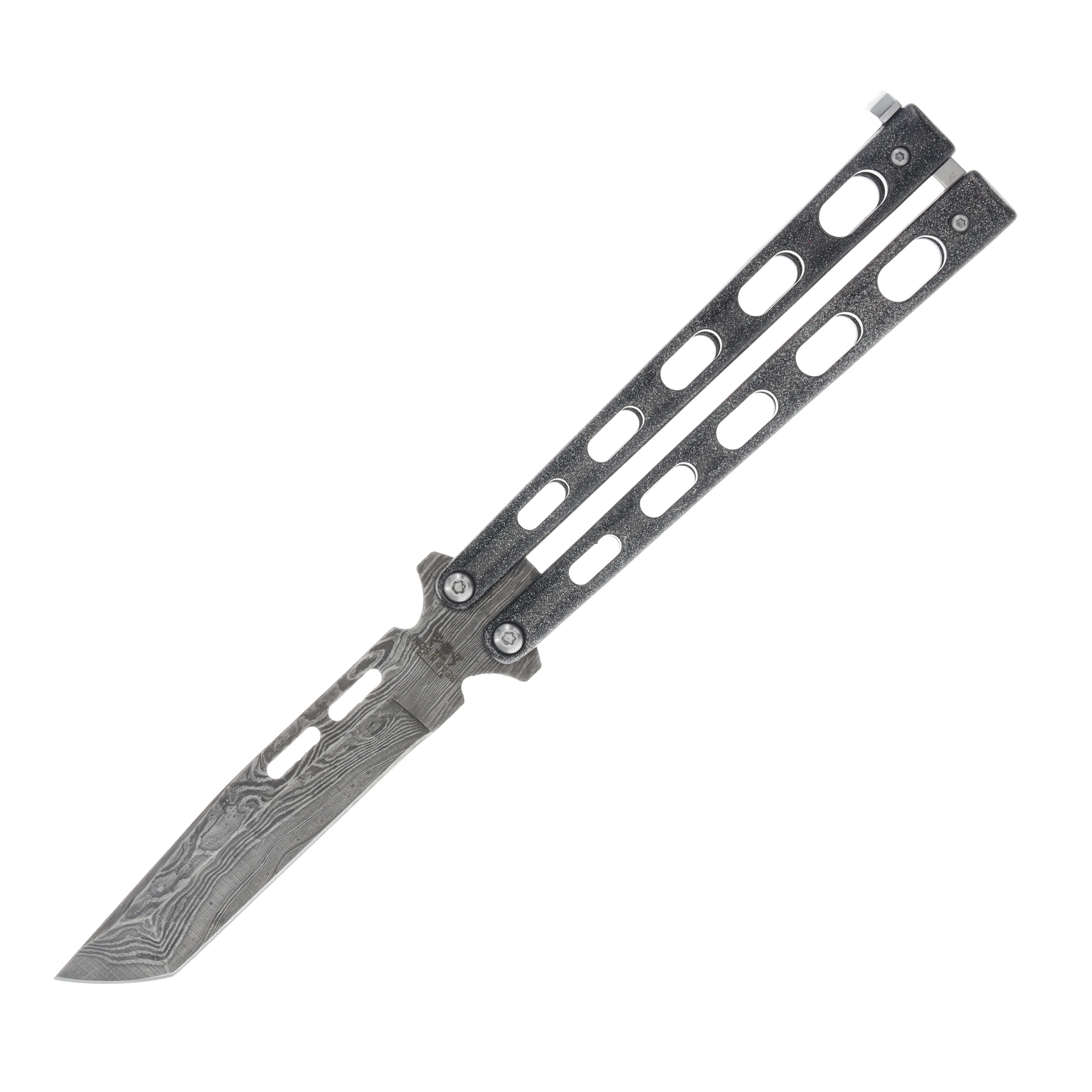 Bear & Son Galaxy Balisong Tanto Damascus BR115TANGXD View 1