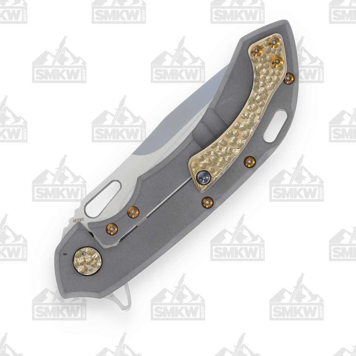 Olamic Wayfarer 247 Folding Knife T-1699 Dark Blast with Sculpted Bronze Inlay T1699 View 21