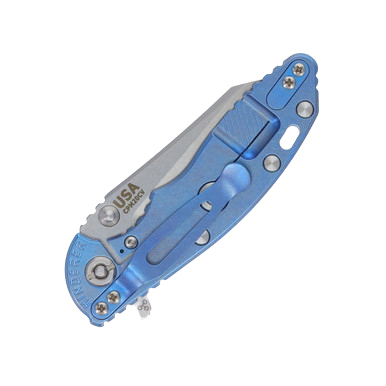 Hinderer XM-18 3.0" Wharncliffe SW Blue/Black G-10 View 3