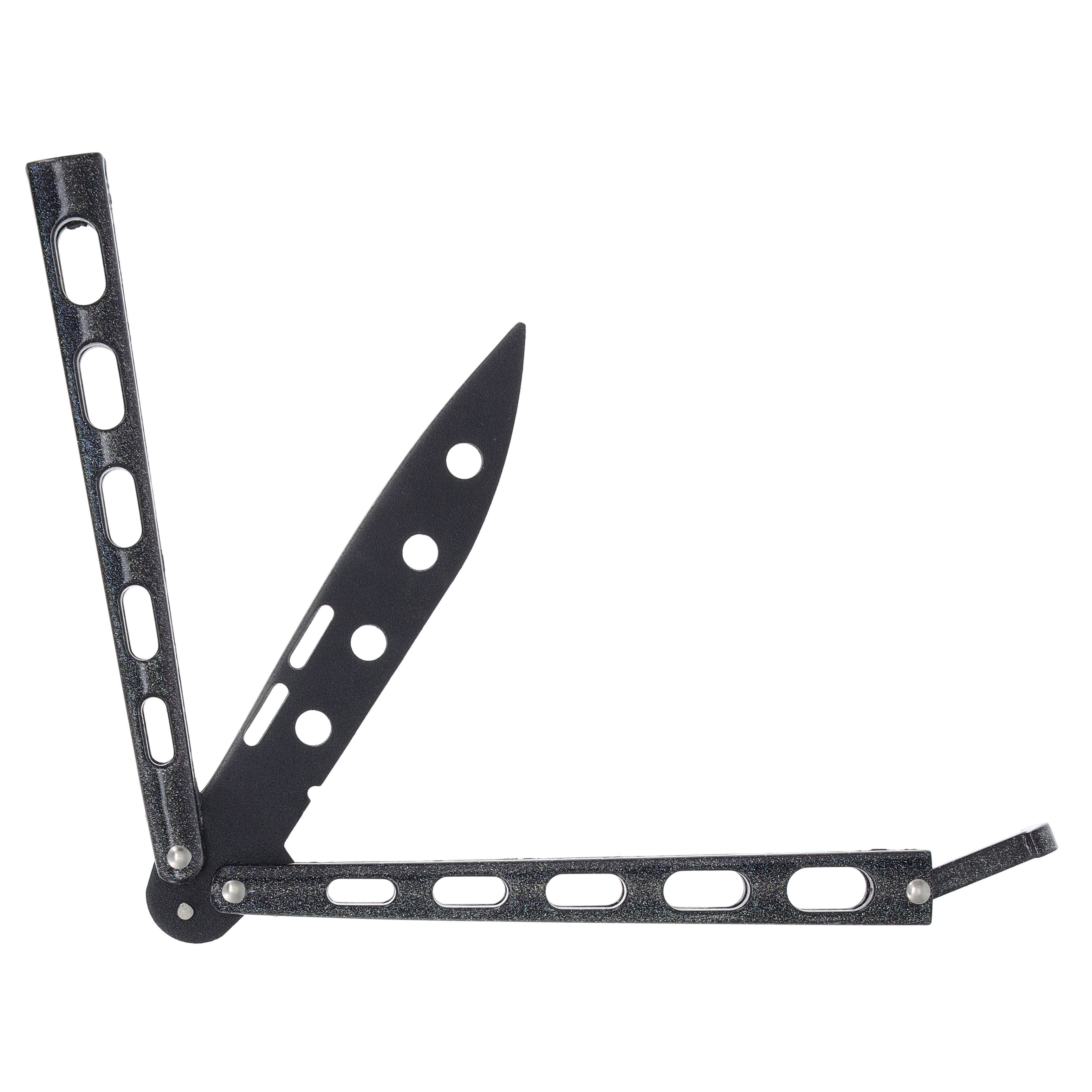 Bear & Son Galaxy Balisong Trainer Black Coated BR115GXTR View 4