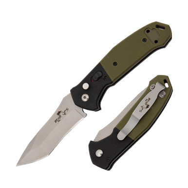 Bear & Son Bear Ops Bold Action V Automatic Knife OD Green G-10 View 1