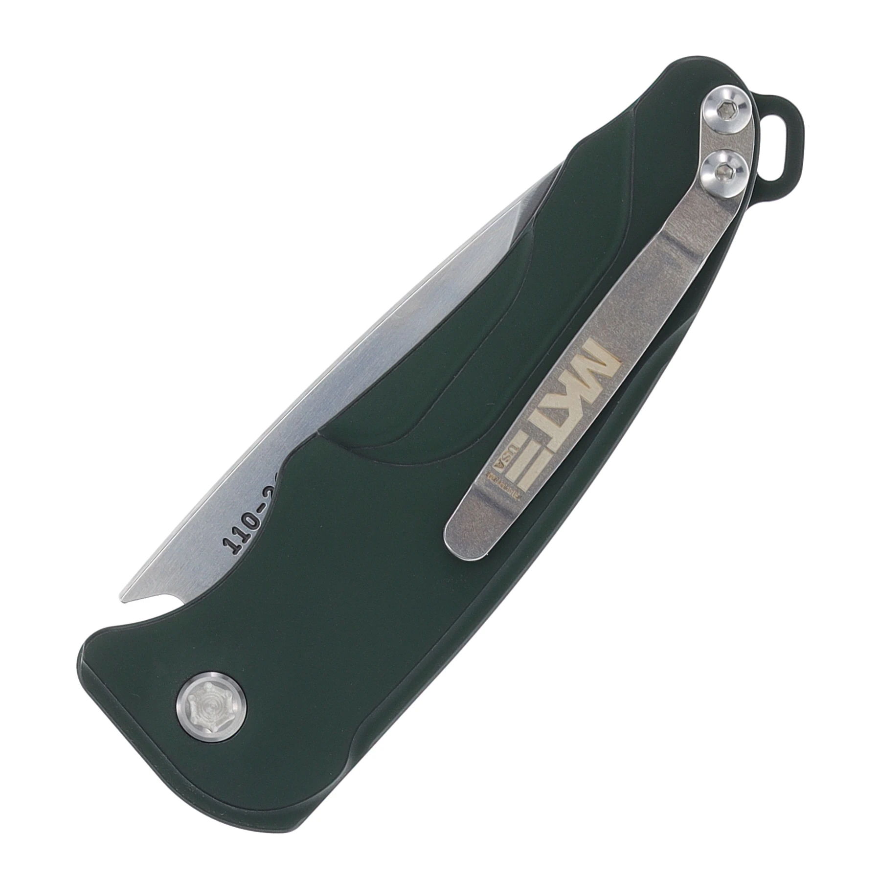Medford Smooth Criminal OTS Auto Knife Green - 3in Tumbled Drop Point Plain MKT40AGTSCS View 4