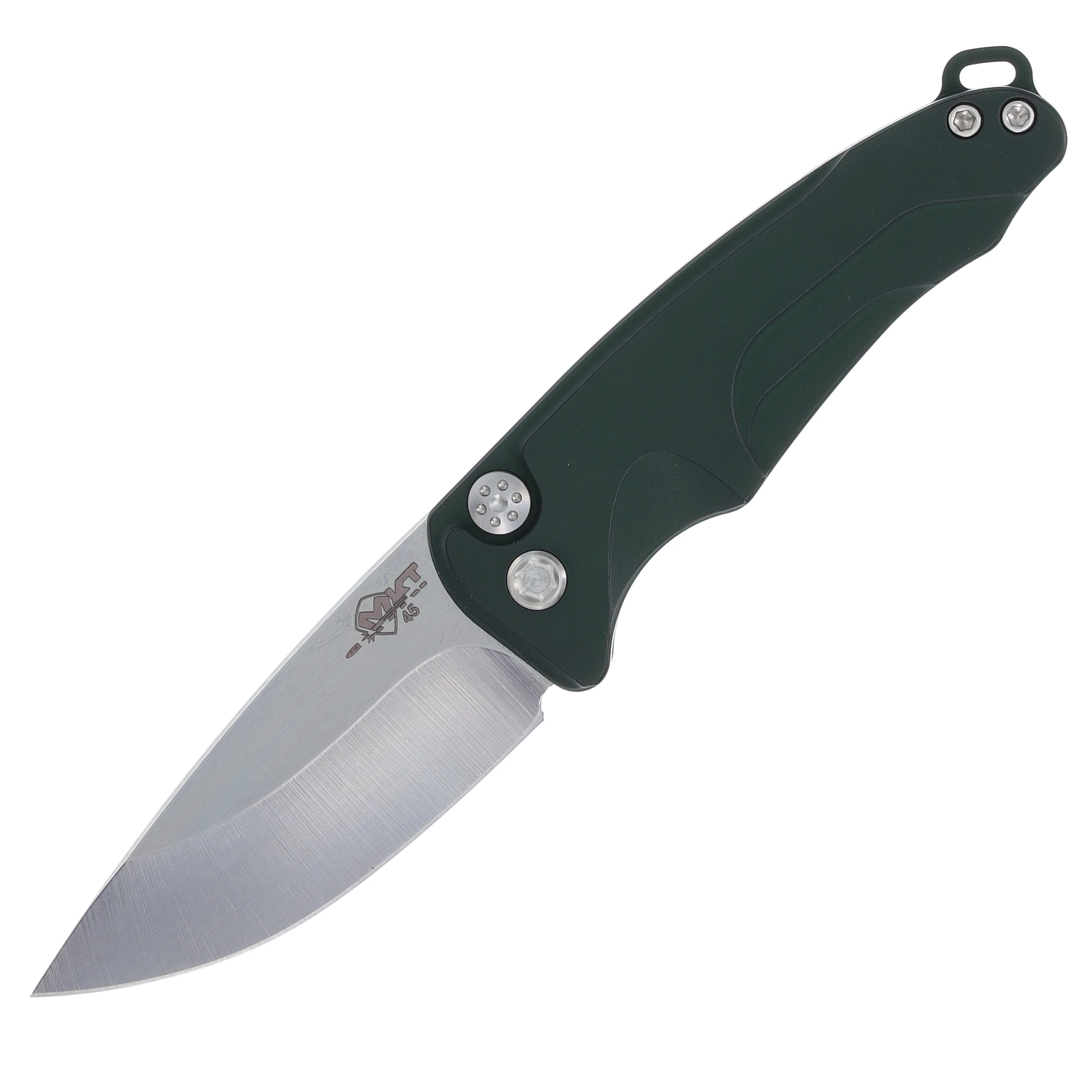 Medford Smooth Criminal OTS Auto Knife Green - 3in Tumbled Drop Point Plain MKT40AGTSCS View 1