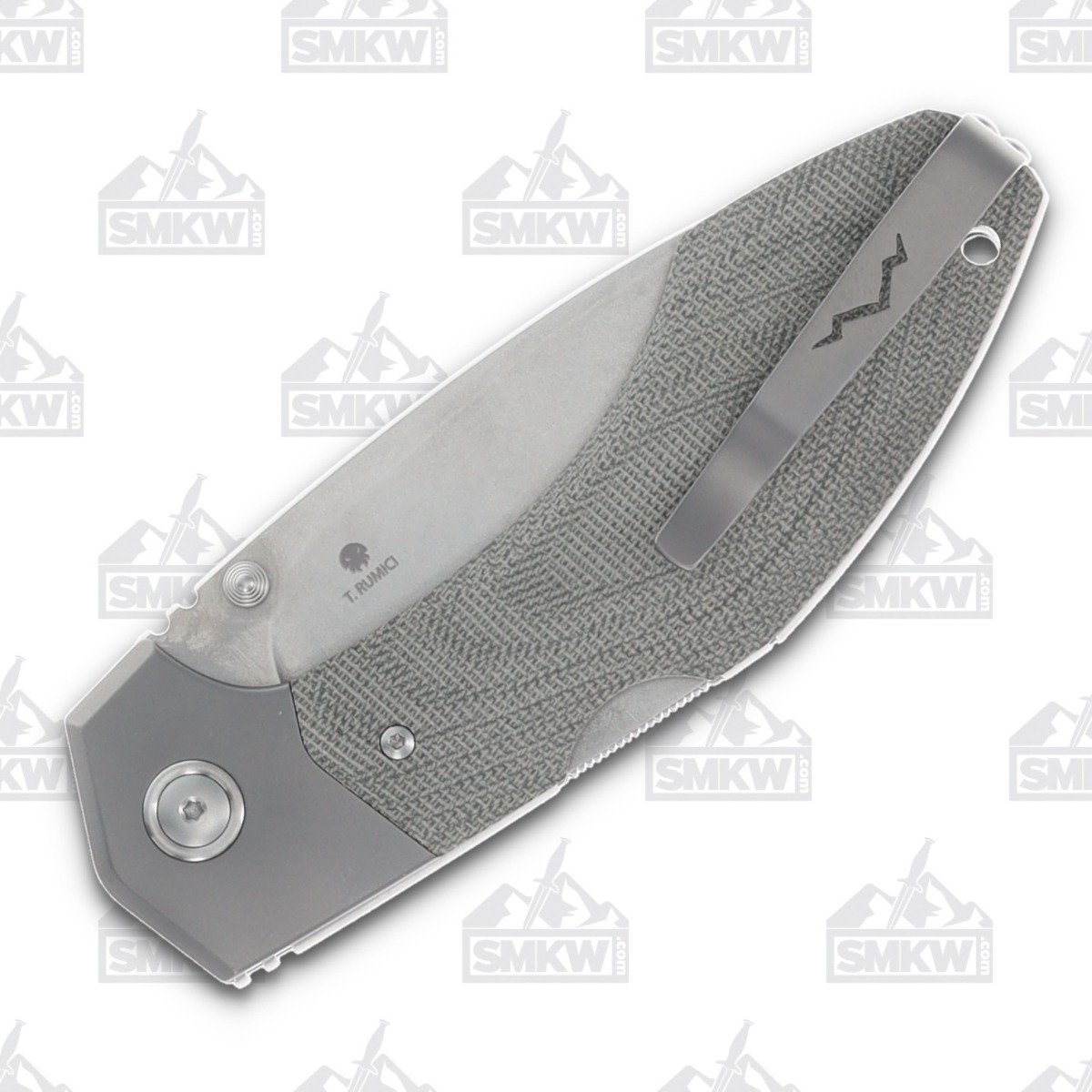 MKM Knives Rumici Hero Lockback Knife Green Micarta 3.75in Drop Point MKHRGCT View 3