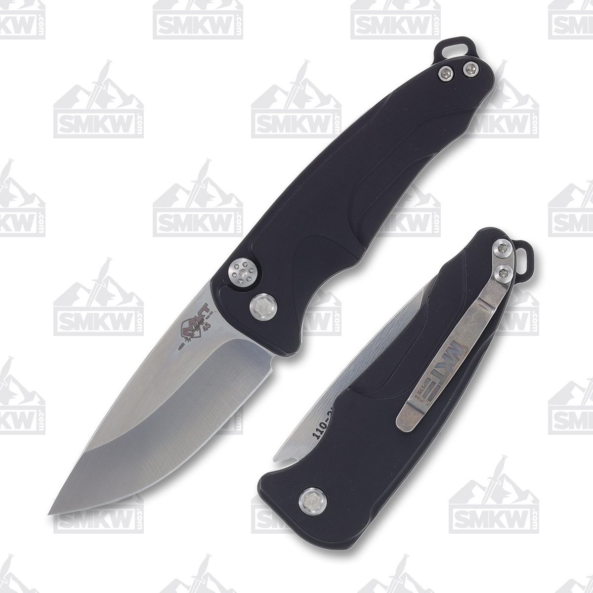 Medford Smooth Criminal Automatic Knife Tumbled Drop Point/Black View 1