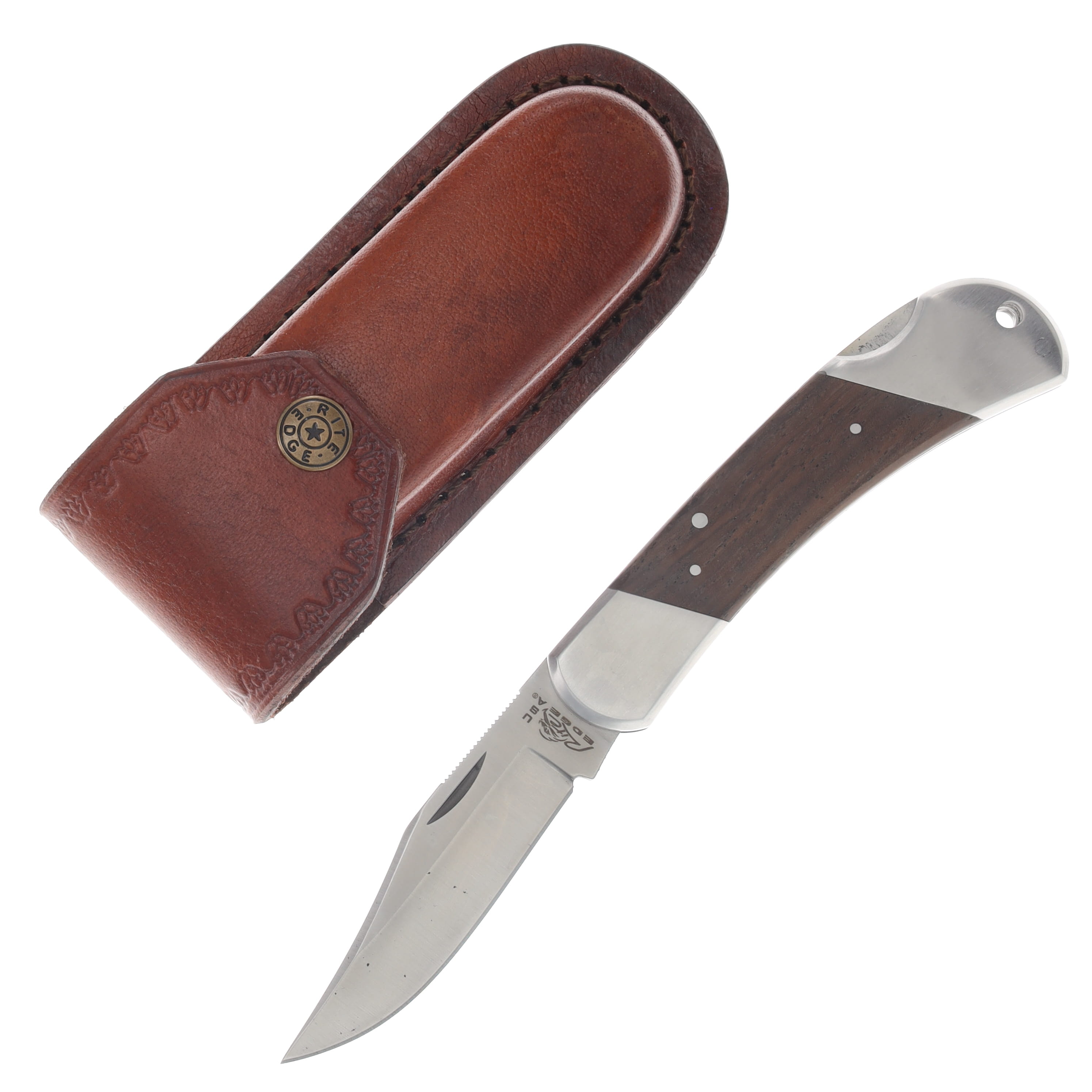Wood Lockback Folding Knife PM4000WD View 1