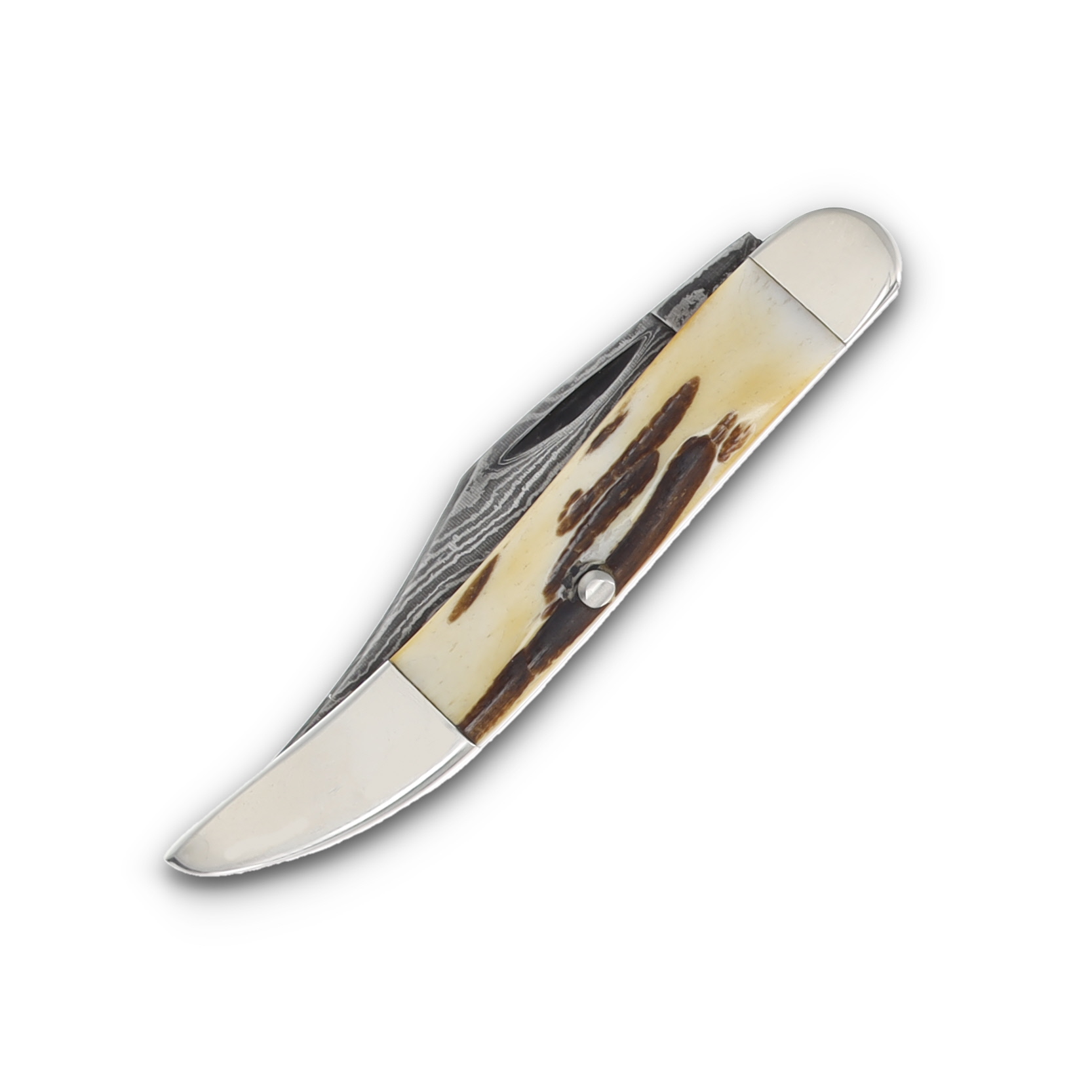 Bear & Son Toothpick Folding Knife 2.25in Plain Genuine India Stag Bone BR5193D12 View 5